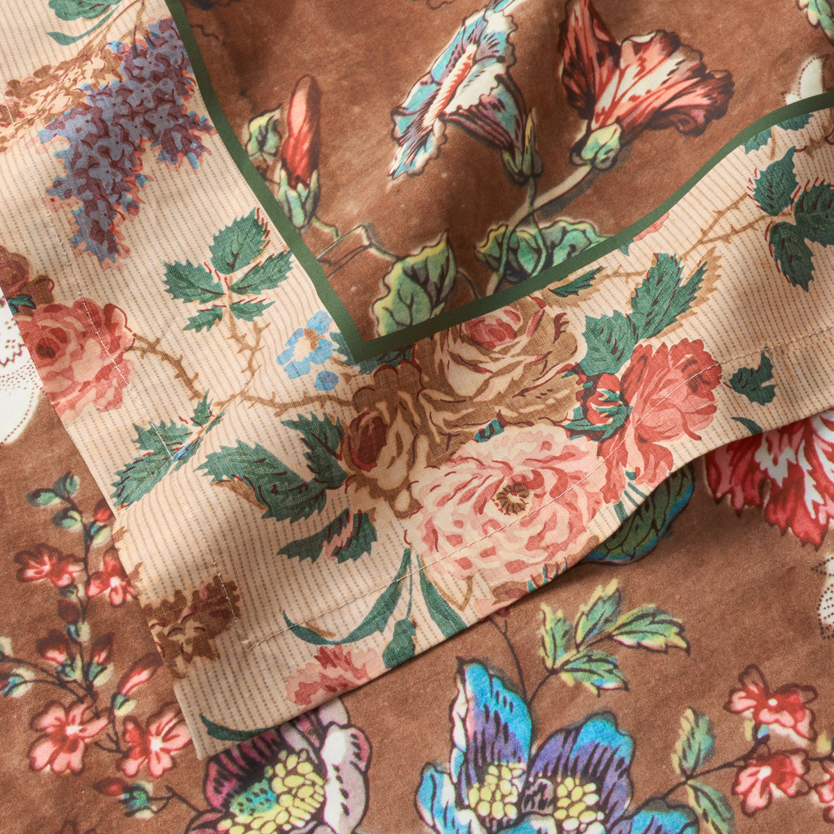 Tapis Noir 140x140cm - Tablecloth Gladys Tablecloth Brown