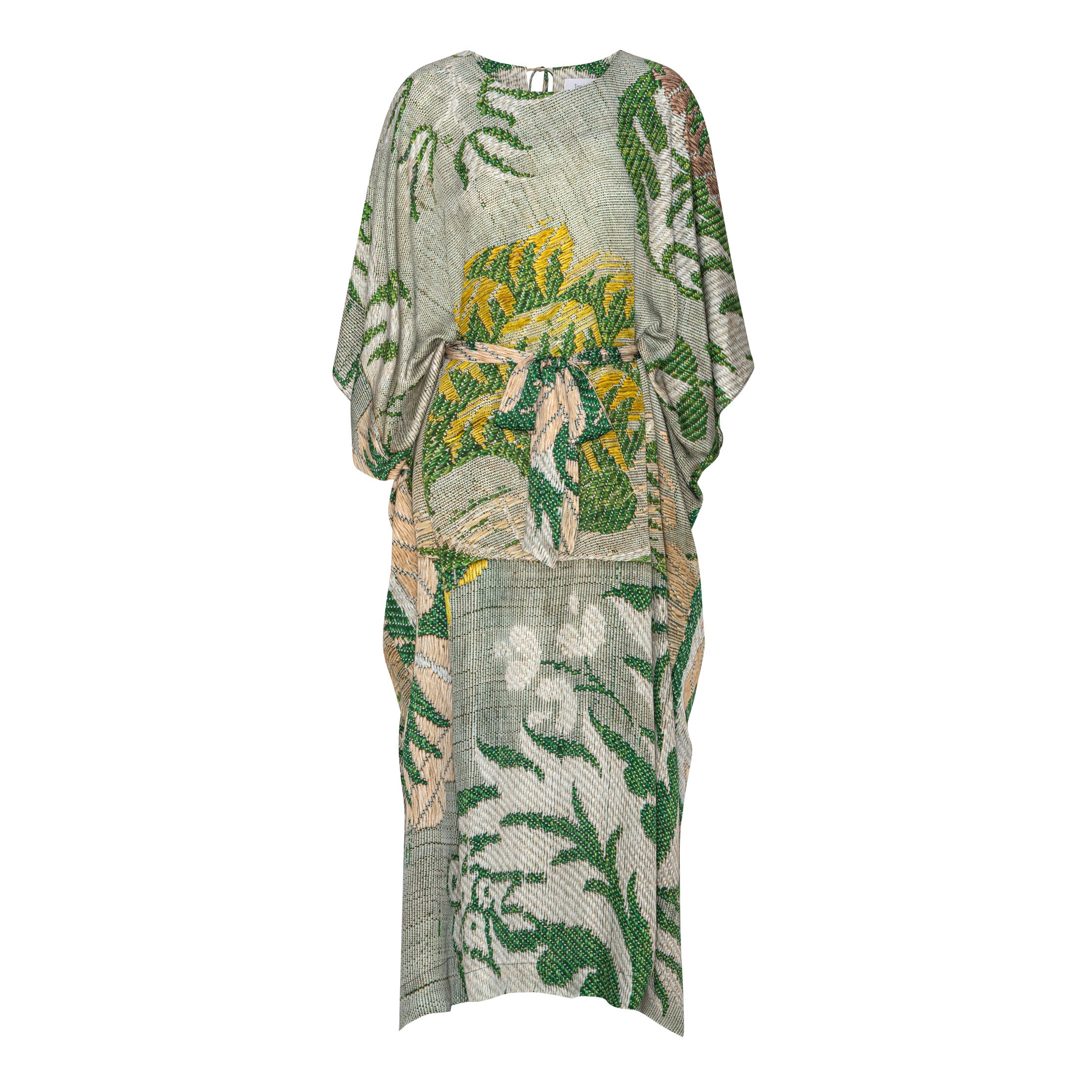 Tapis Noir Alexandra Large Kaftan Dress Grey