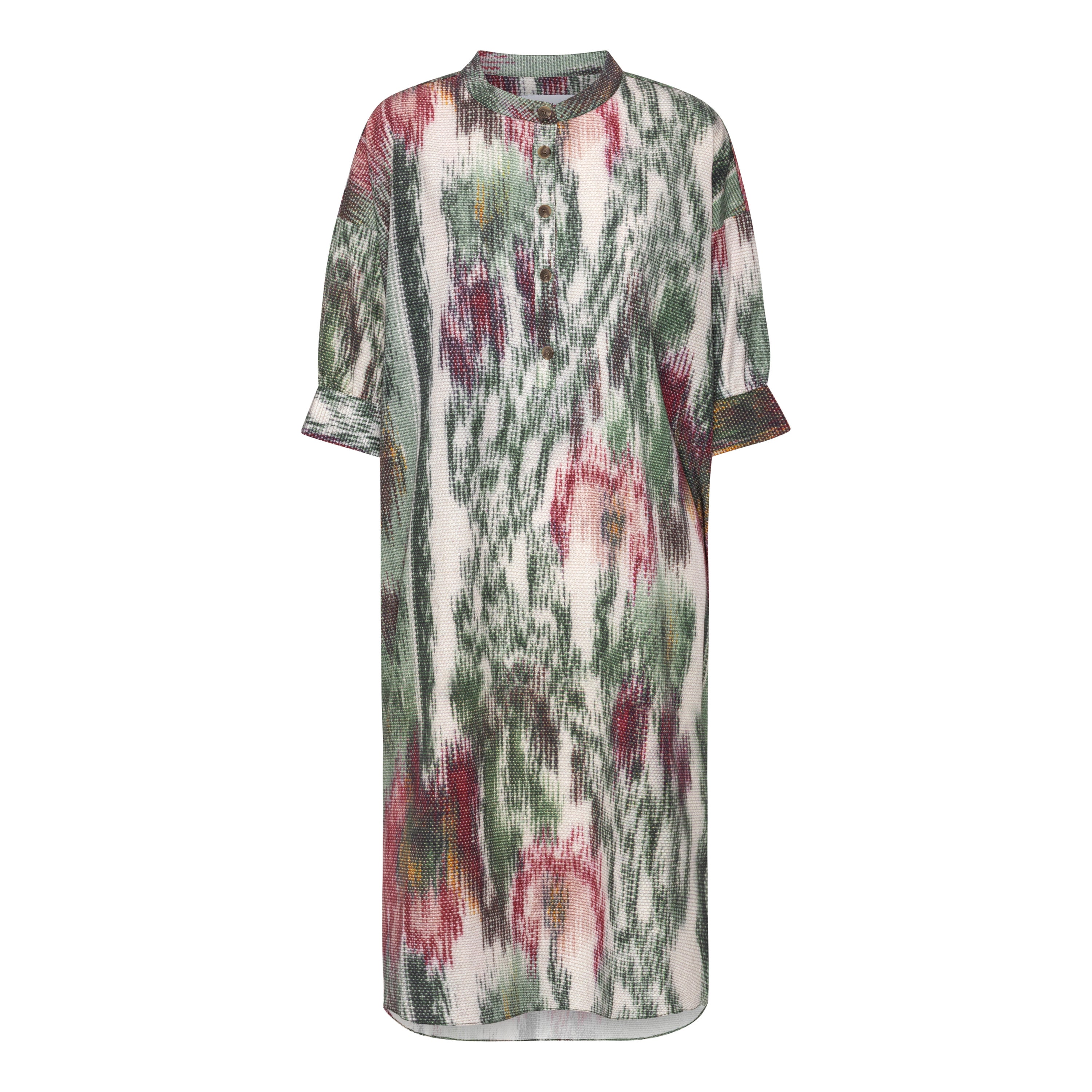 Tapis Noir Anna Short Sleeved Tunic Dress Green