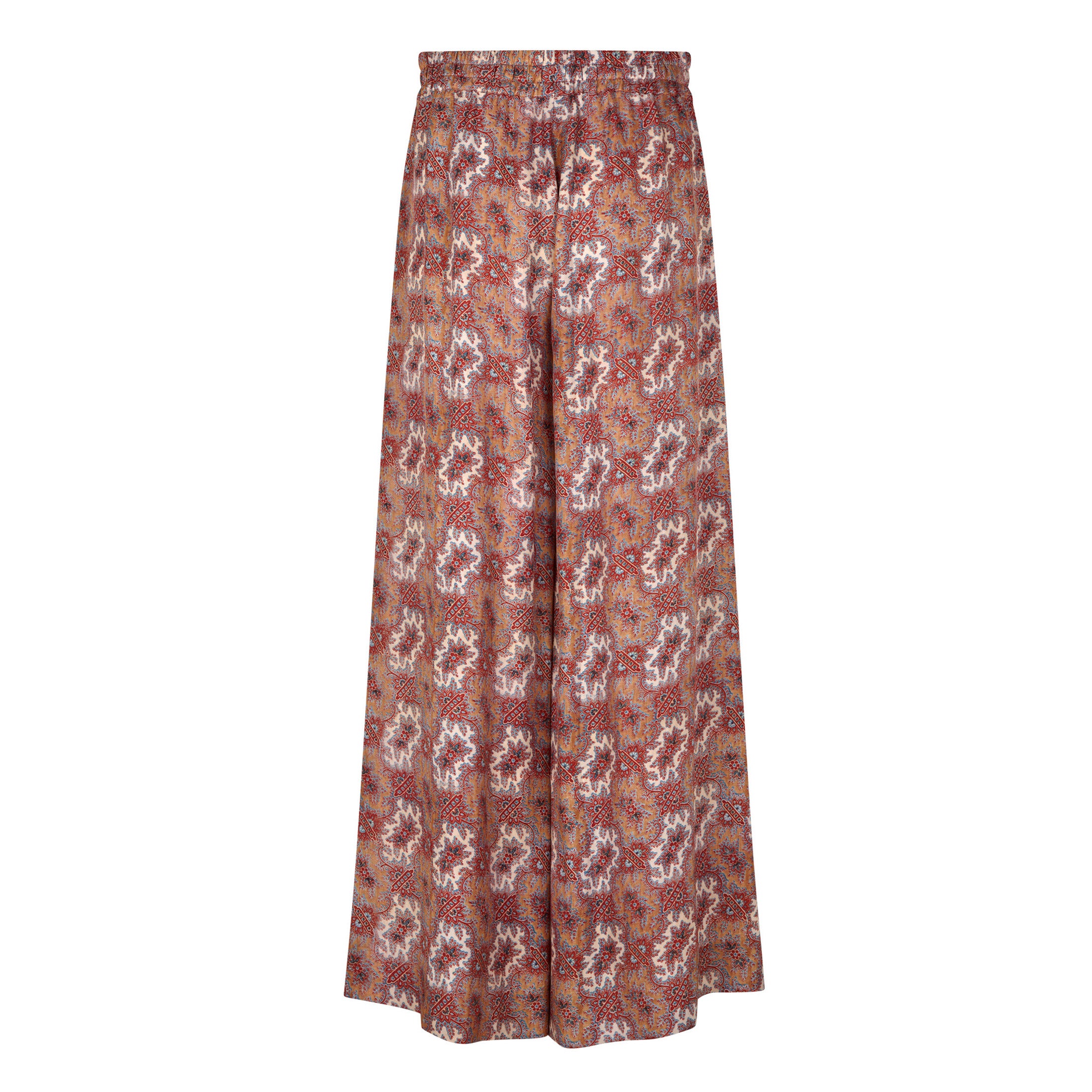 Tapis Noir Cara Silk Palazzo Pants - Red dream Pants Red
