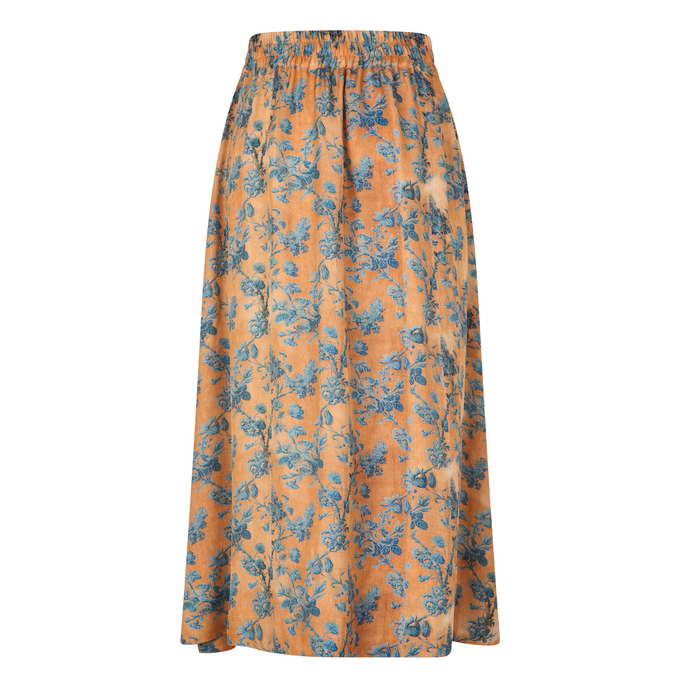 Tapis Noir Caroline Silk Skirt - Blue toile Skirt Blue
