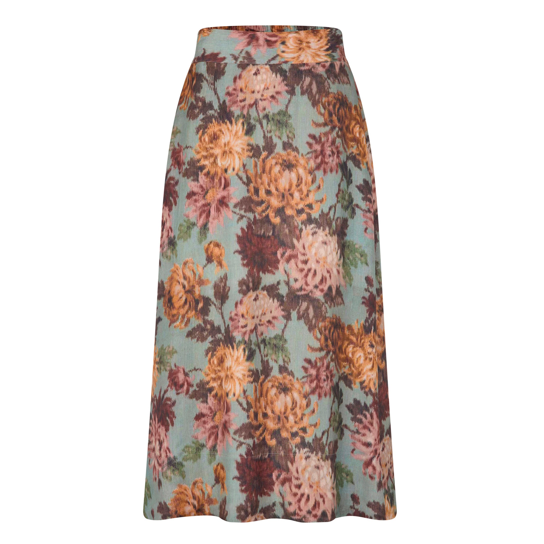 Tapis Noir Caroline Silk Skirt - Sky blue Skirt Blue