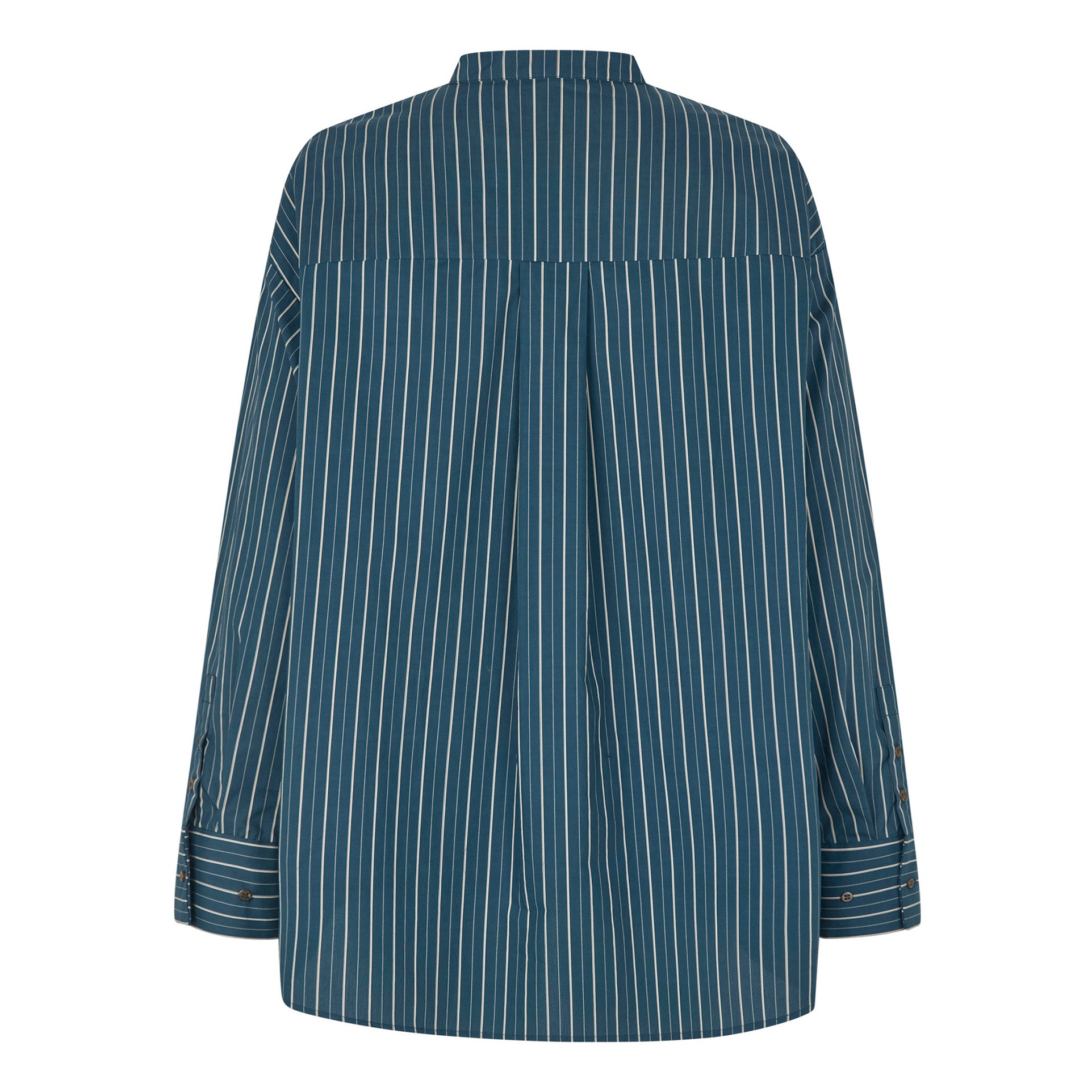 Tapis Noir Celina Cotton Shirt - Blue stripe Shirt Blue