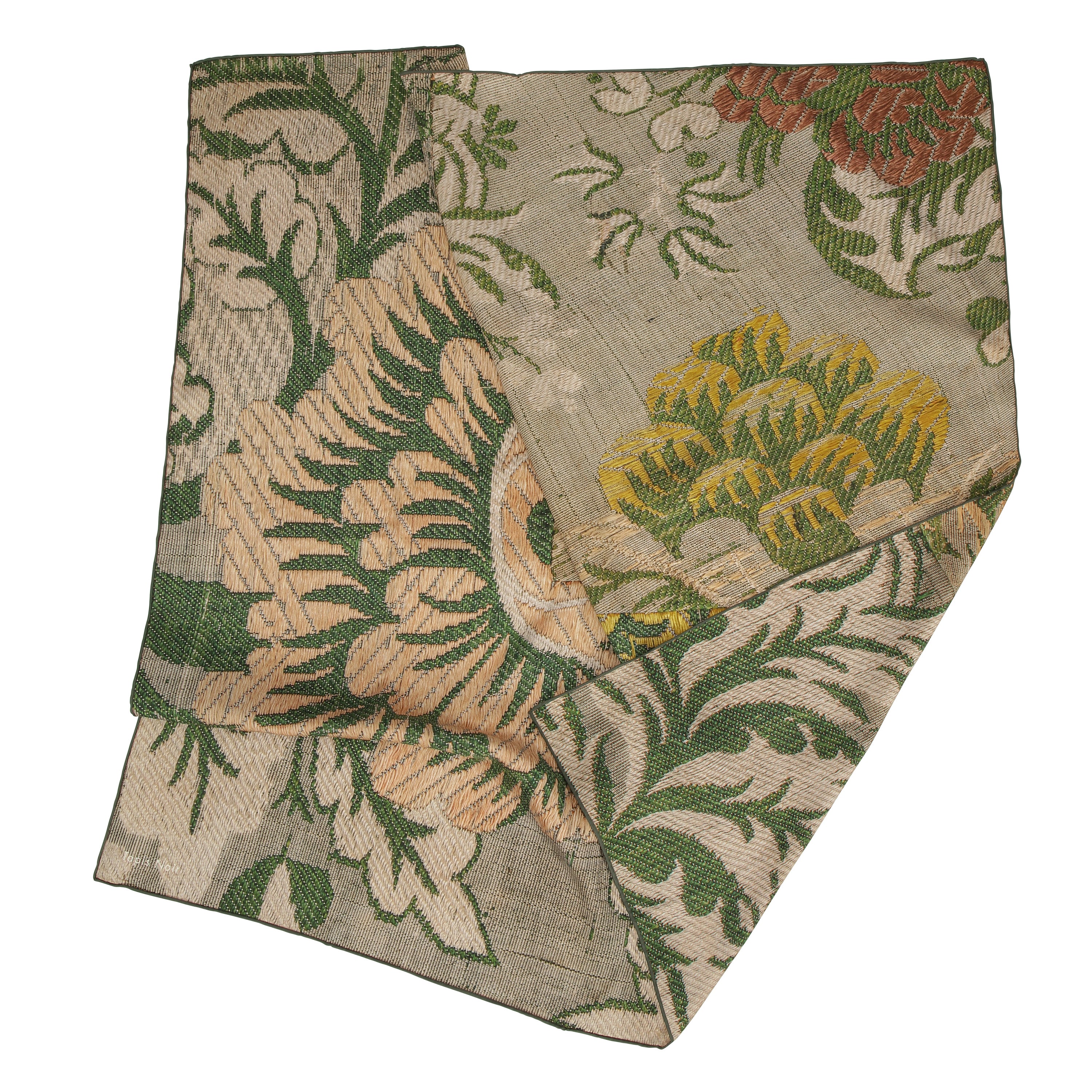 Tapis Noir Classical Green Flower Scarf Classical Green