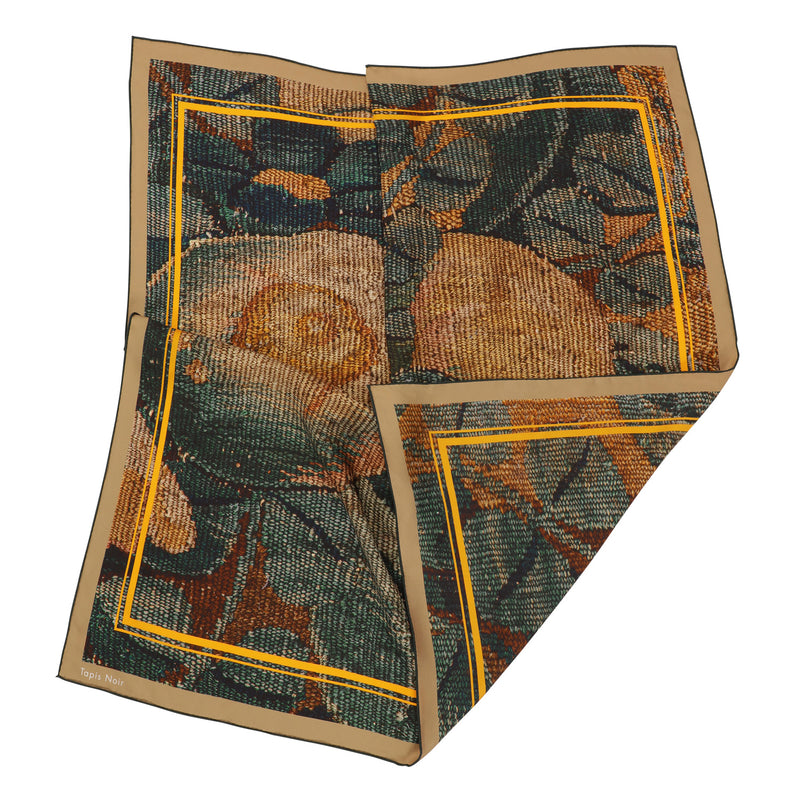 Tapis Noir Classical Lemon Tapestry Scarf Classical Floral