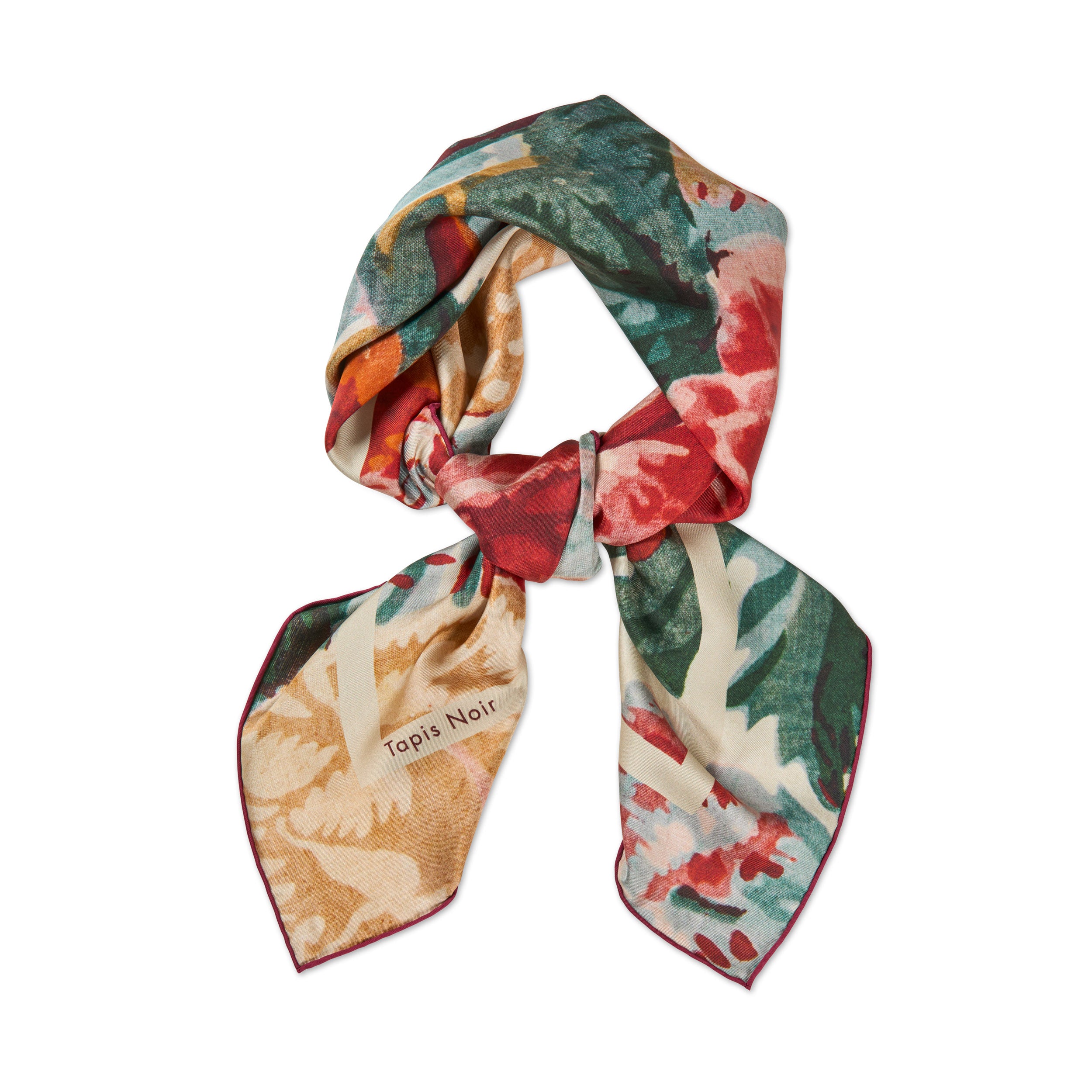 Tapis Noir Classical Multicolor Flower Scarf Classical Multicolor