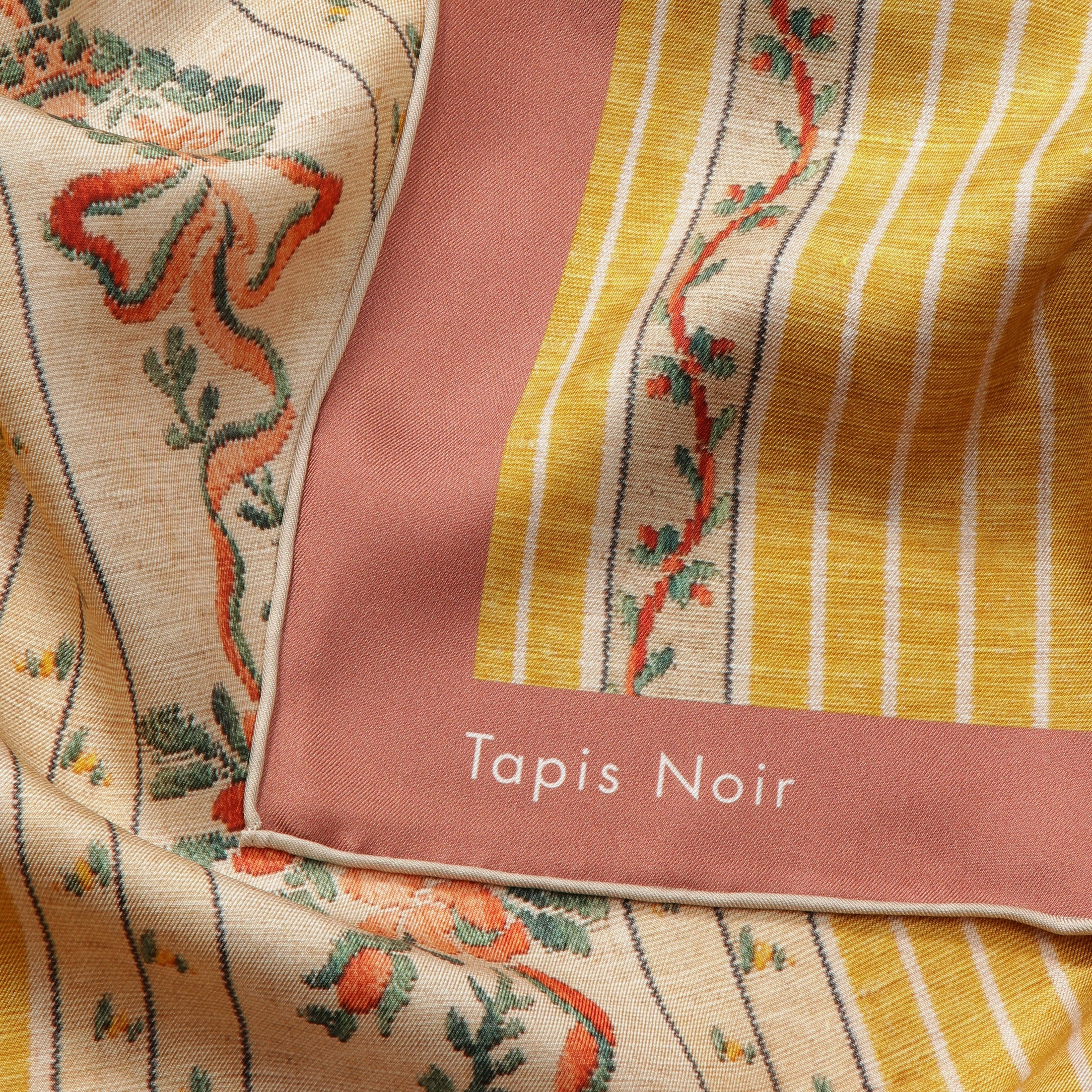 Tapis Noir Classical Yellow Stripe Scarf Classical Yellow