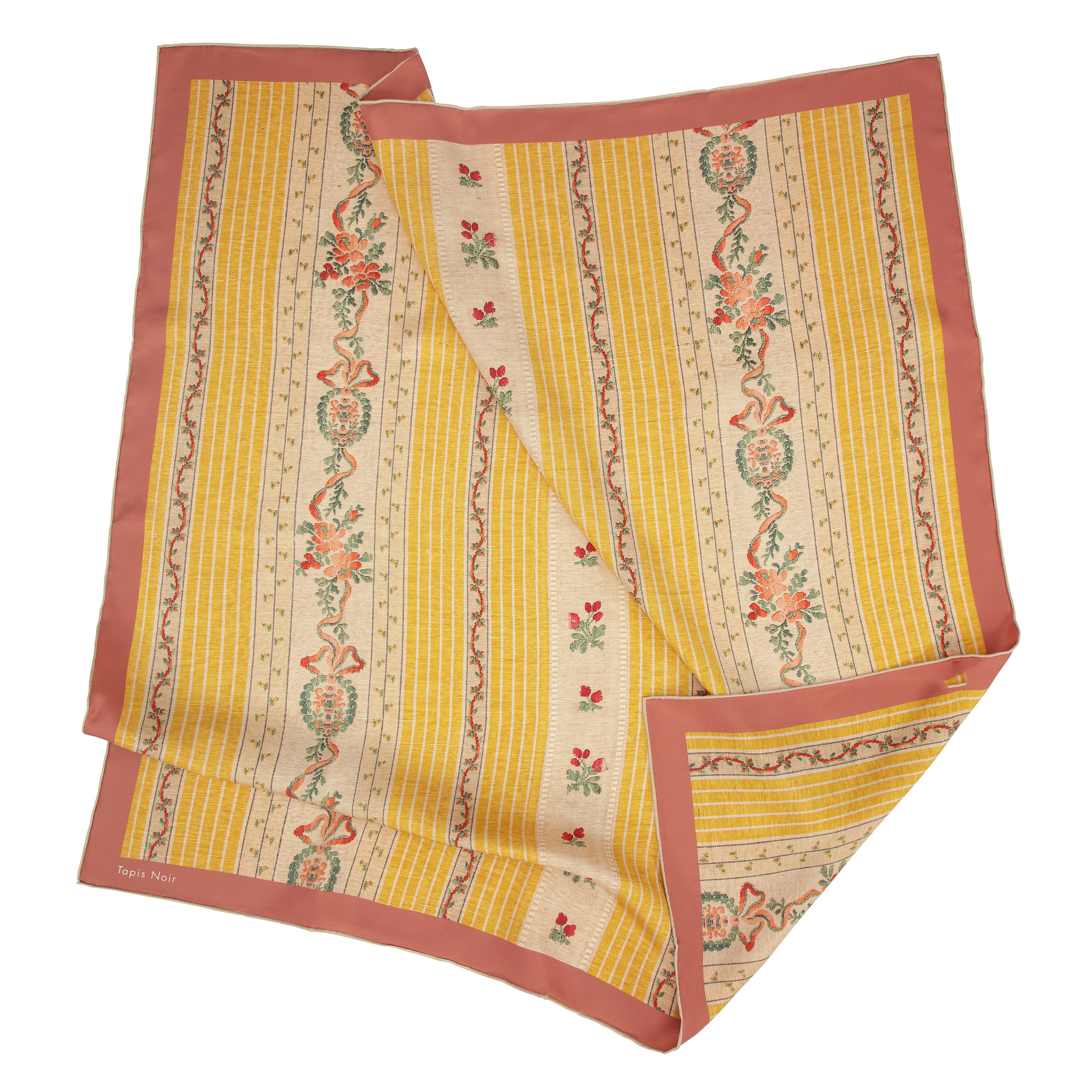 Tapis Noir Classical Yellow Stripe Scarf Classical Yellow