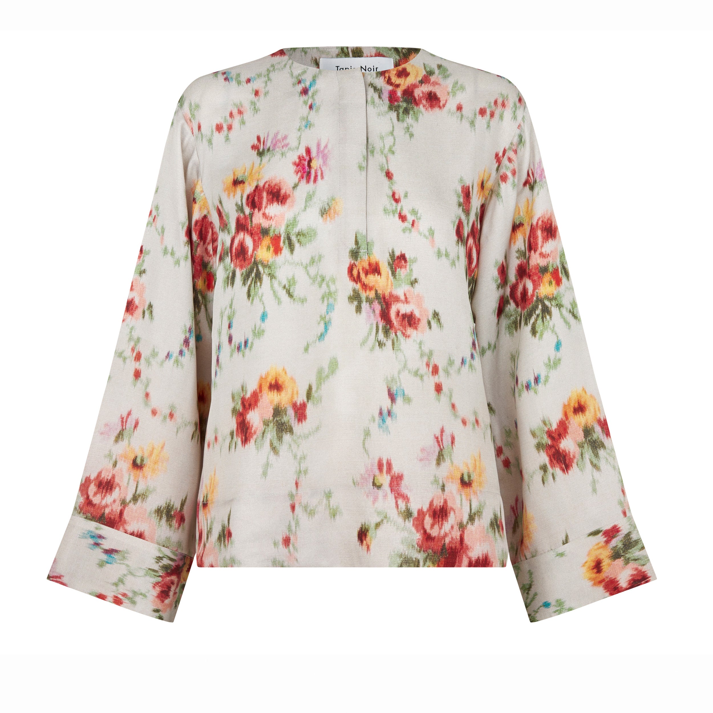 Tapis Noir Danielle Silk Top - White Top White