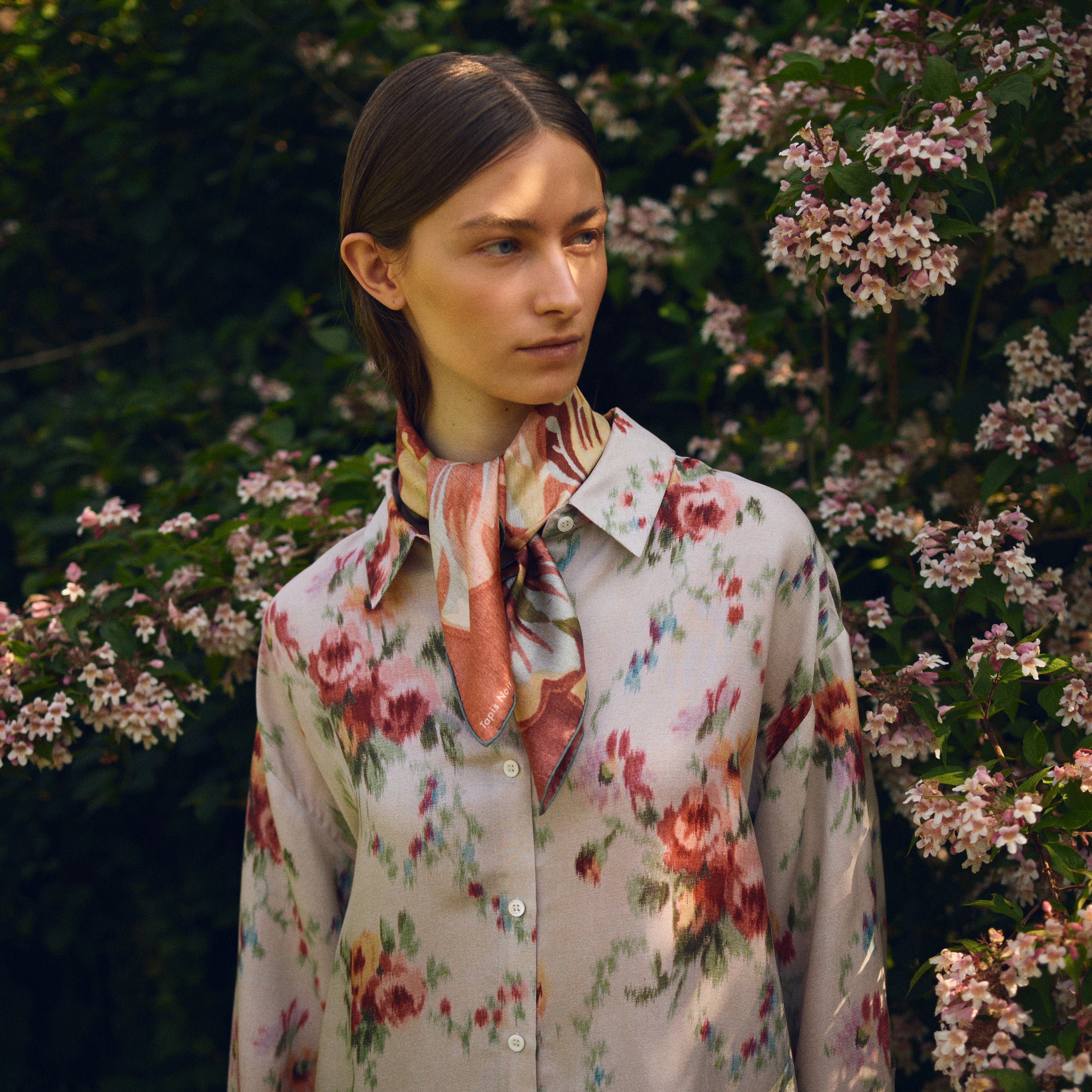 Tapis Noir Darla Silk Shirt - White Shirt White