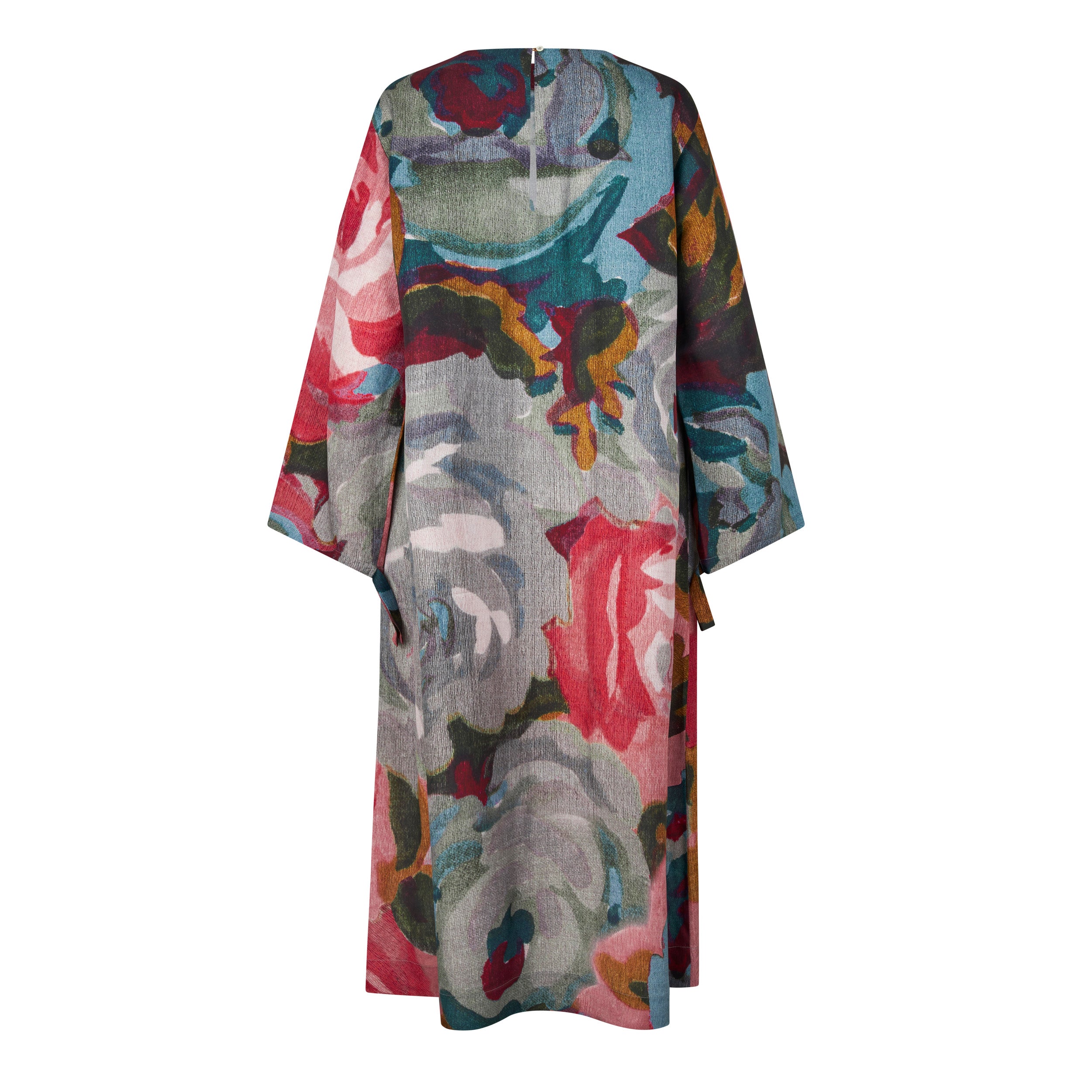 Tapis Noir Deidre Silk Dress - Blue & Pink Dress Blue