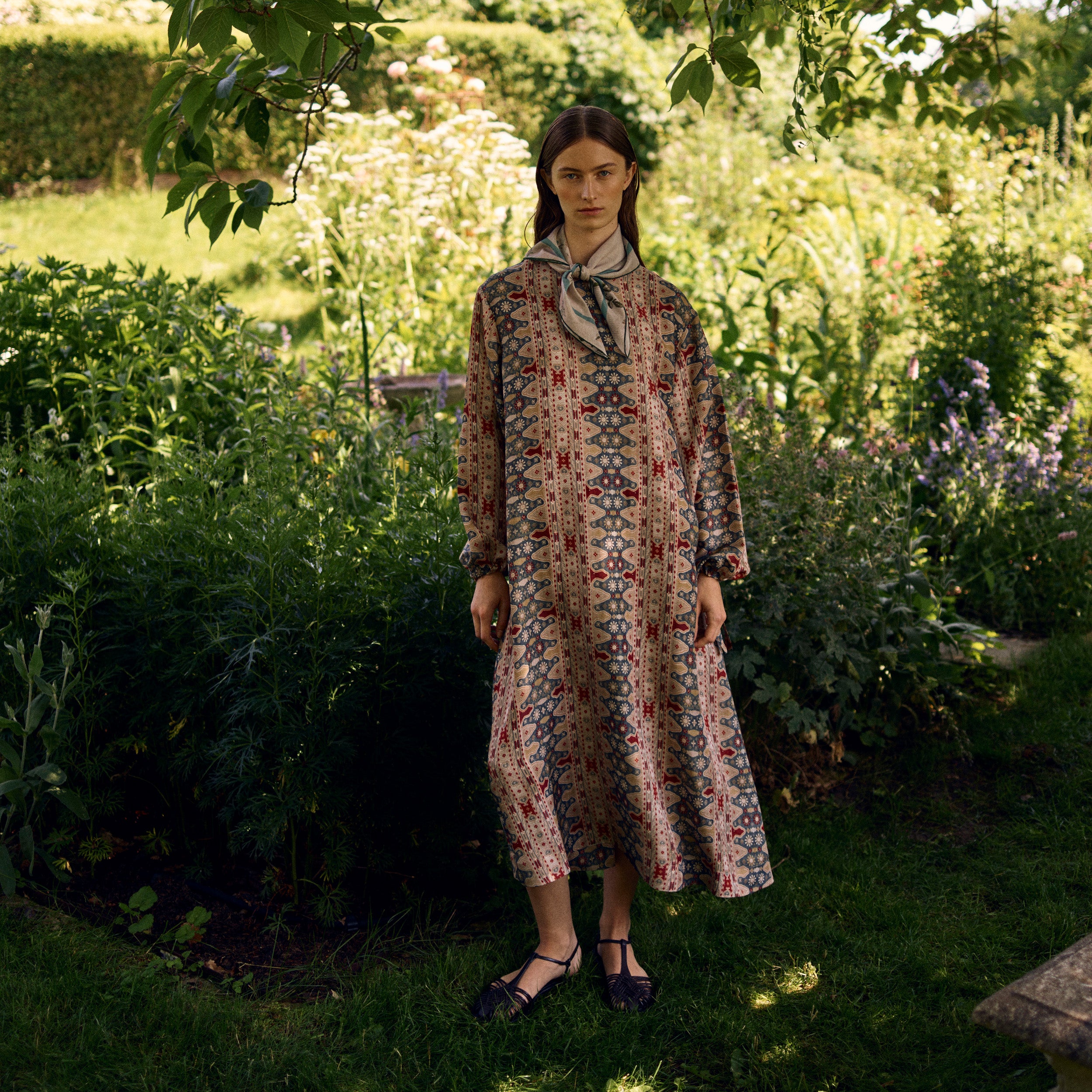 Tapis Noir Deidre Silk Dress - Turquoise Dress Green