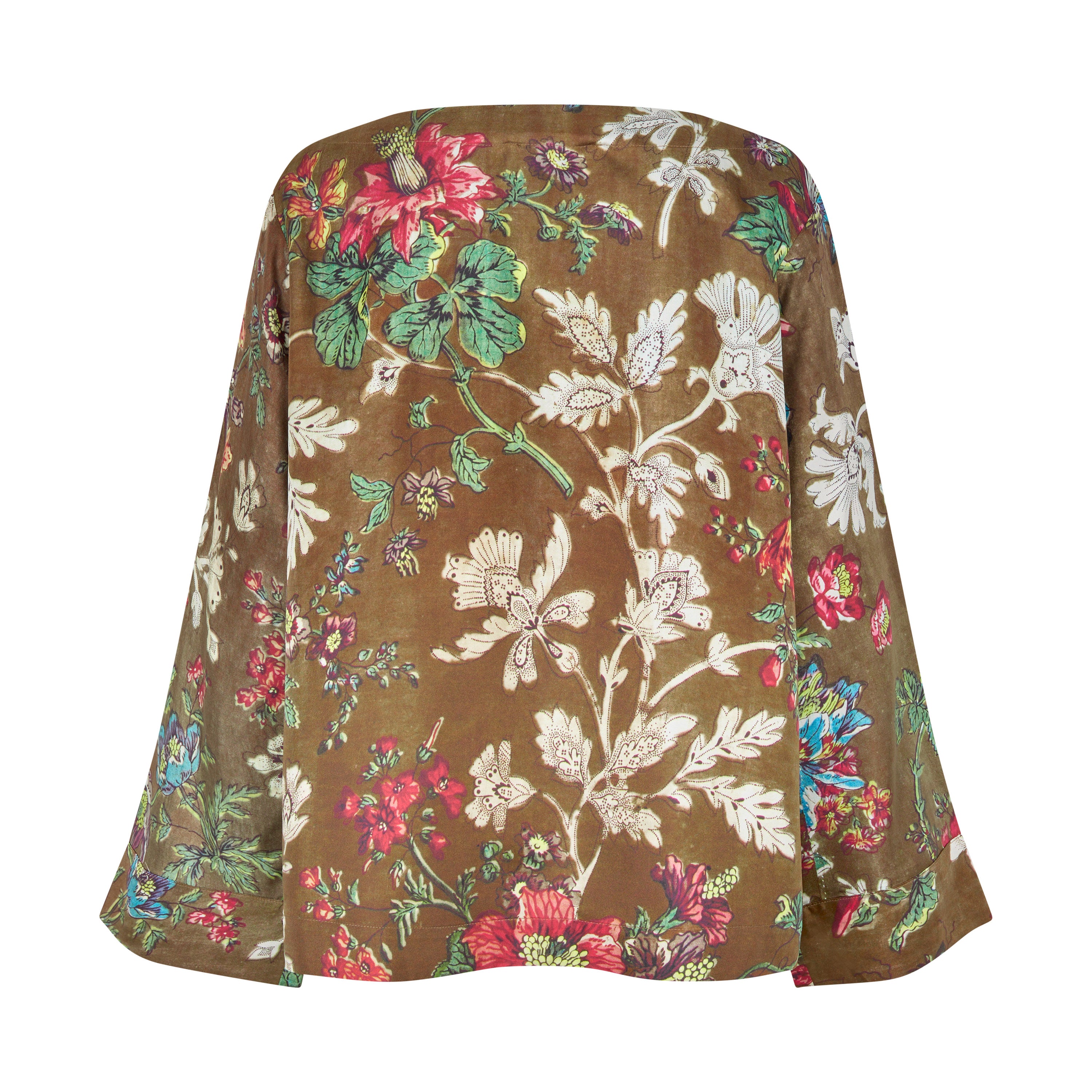 Tapis Noir Felicity Silk Top - Brown Top Brown
