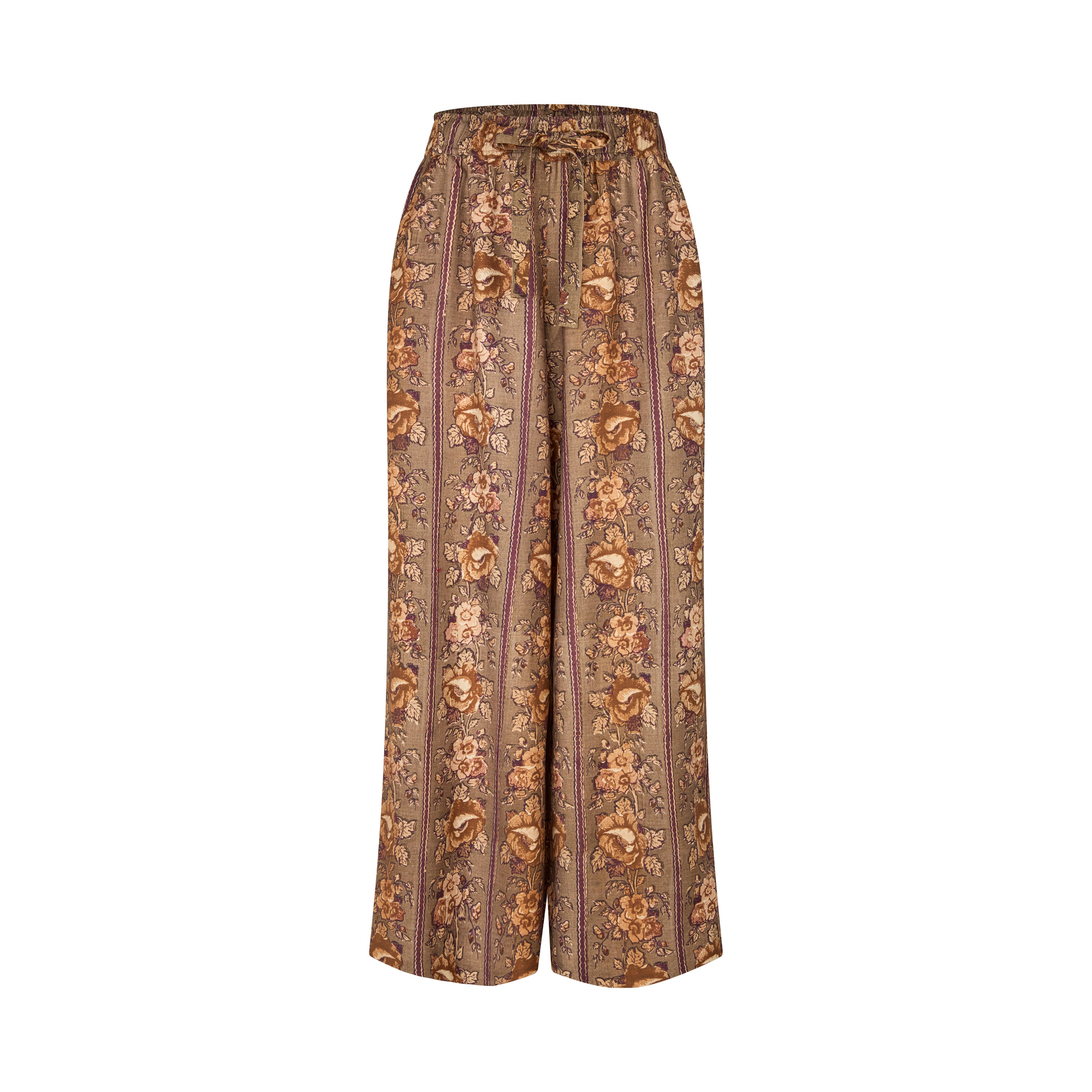 Tapis Noir Fia Wool Palazzo Pants - Taupe Pants Taupe