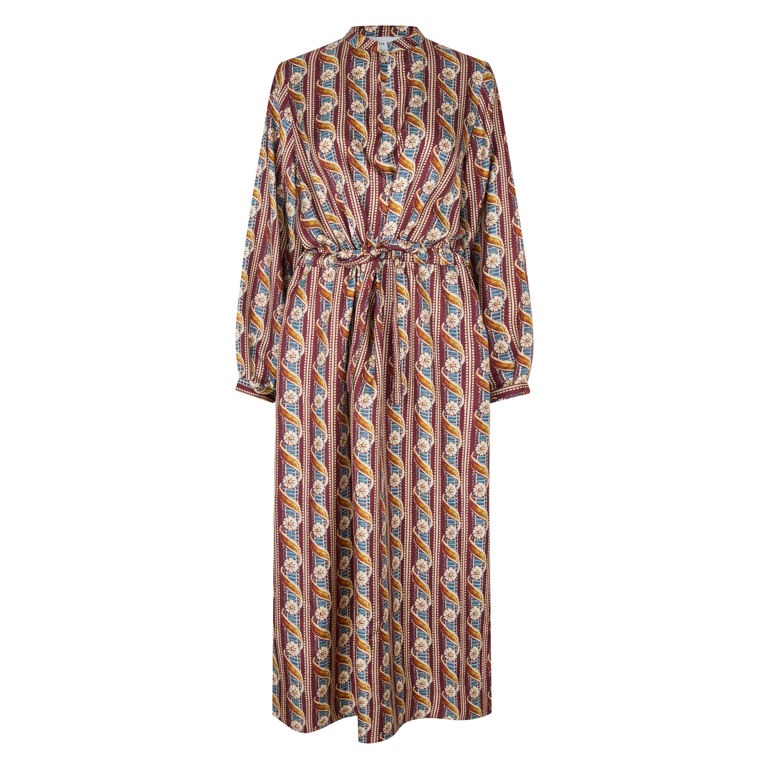 Tapis Noir Fiona Silk Dress - Bordeaux Dress Bordeaux