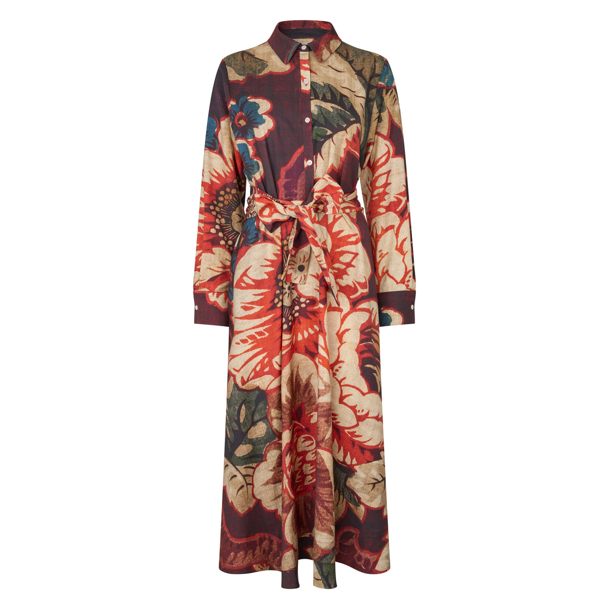 Tapis Noir Florence Wool Dress - Red Dress Red
