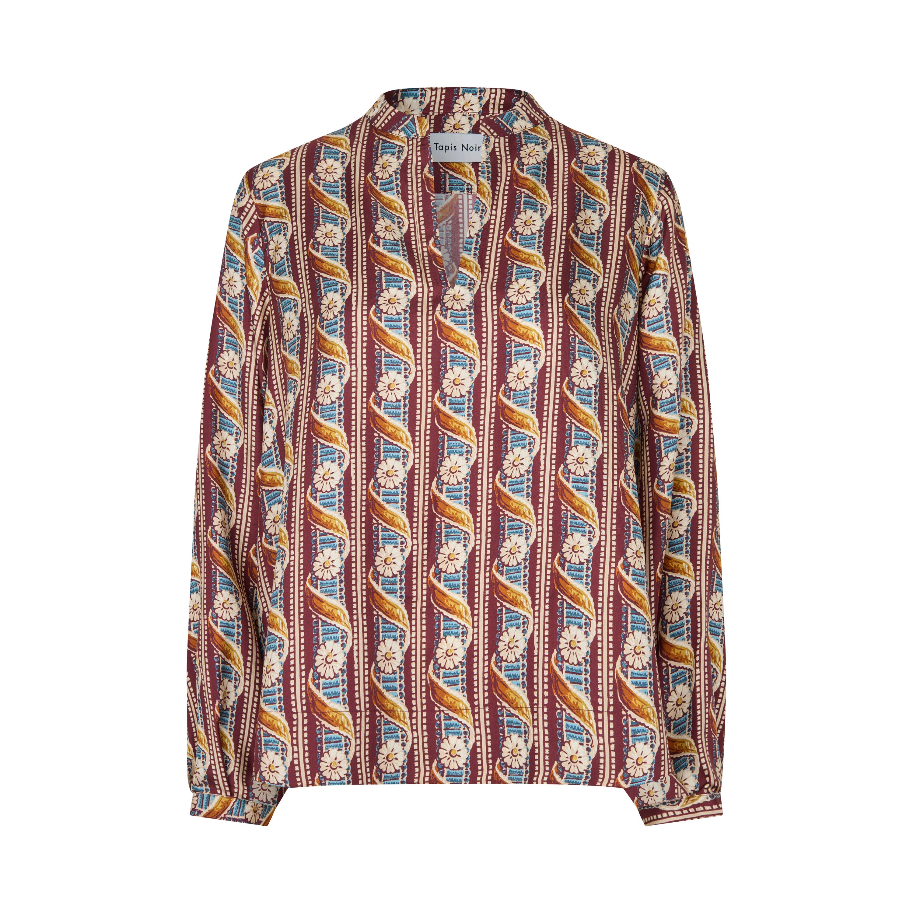 Tapis Noir Freya Silk Top - Bordeaux Top Bordeaux