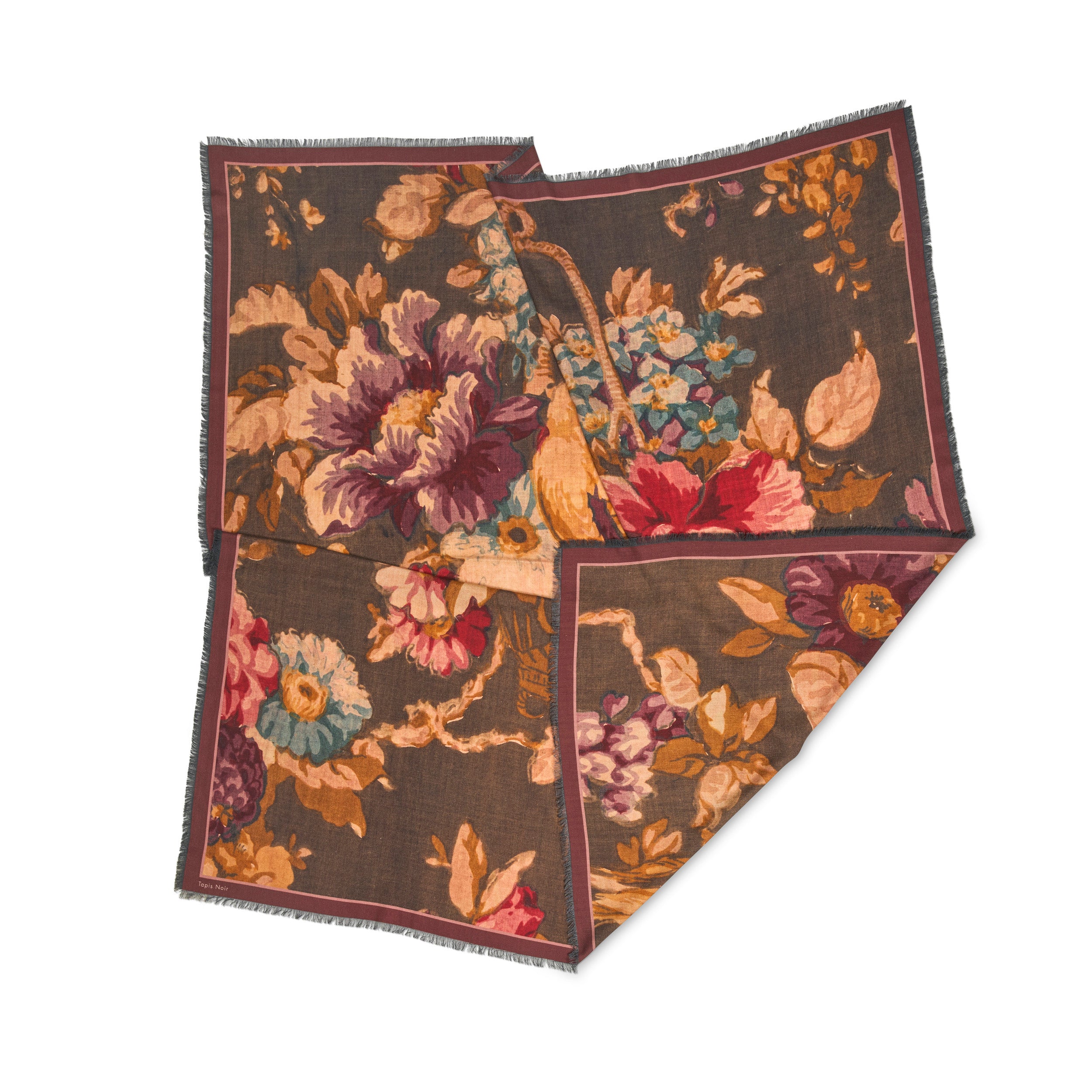 Tapis Noir Large Daisy Scarf Large Dark olive
