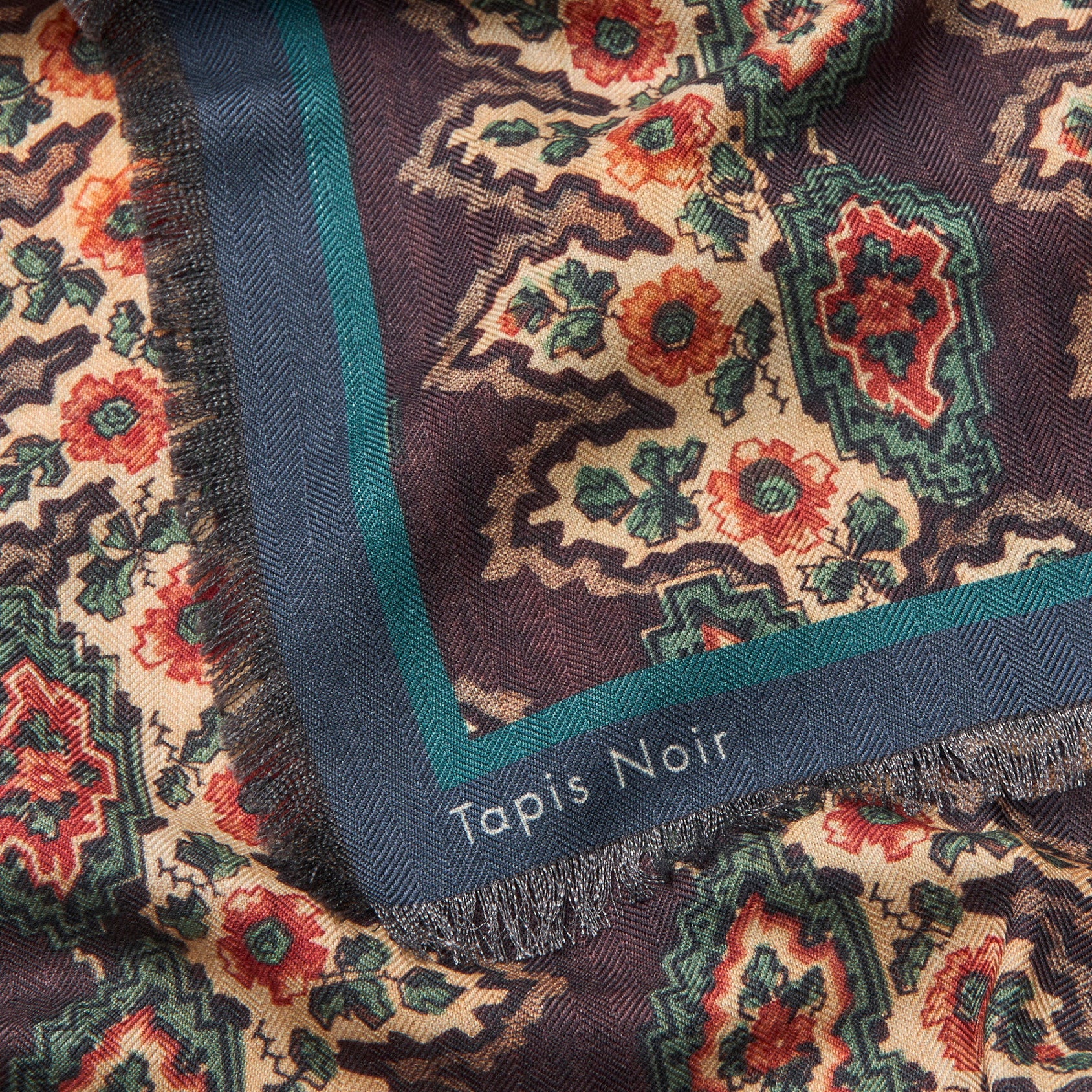 Tapis Noir Large Dara Scarf Large Brown