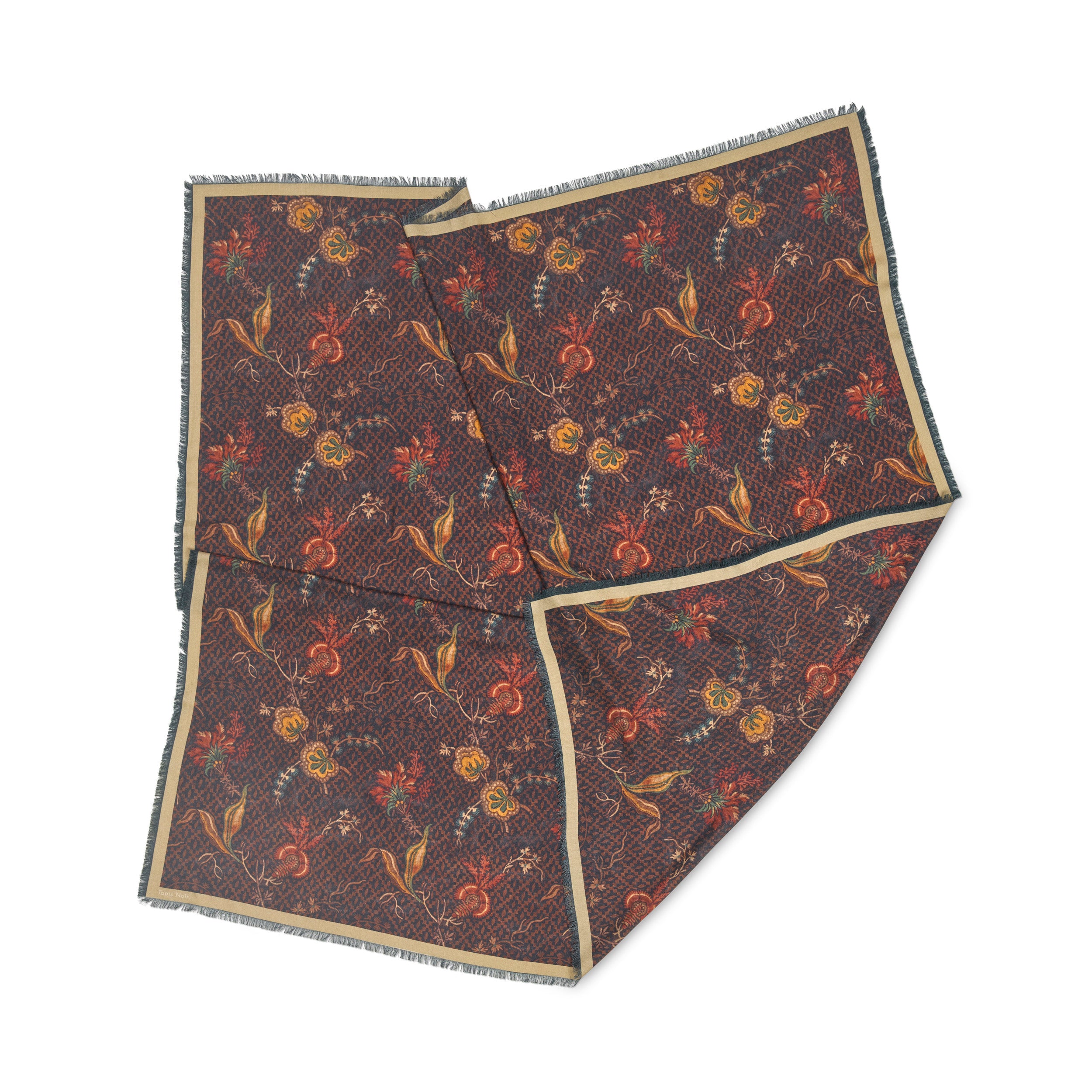 Tapis Noir Large Demi Scarf Large Brown