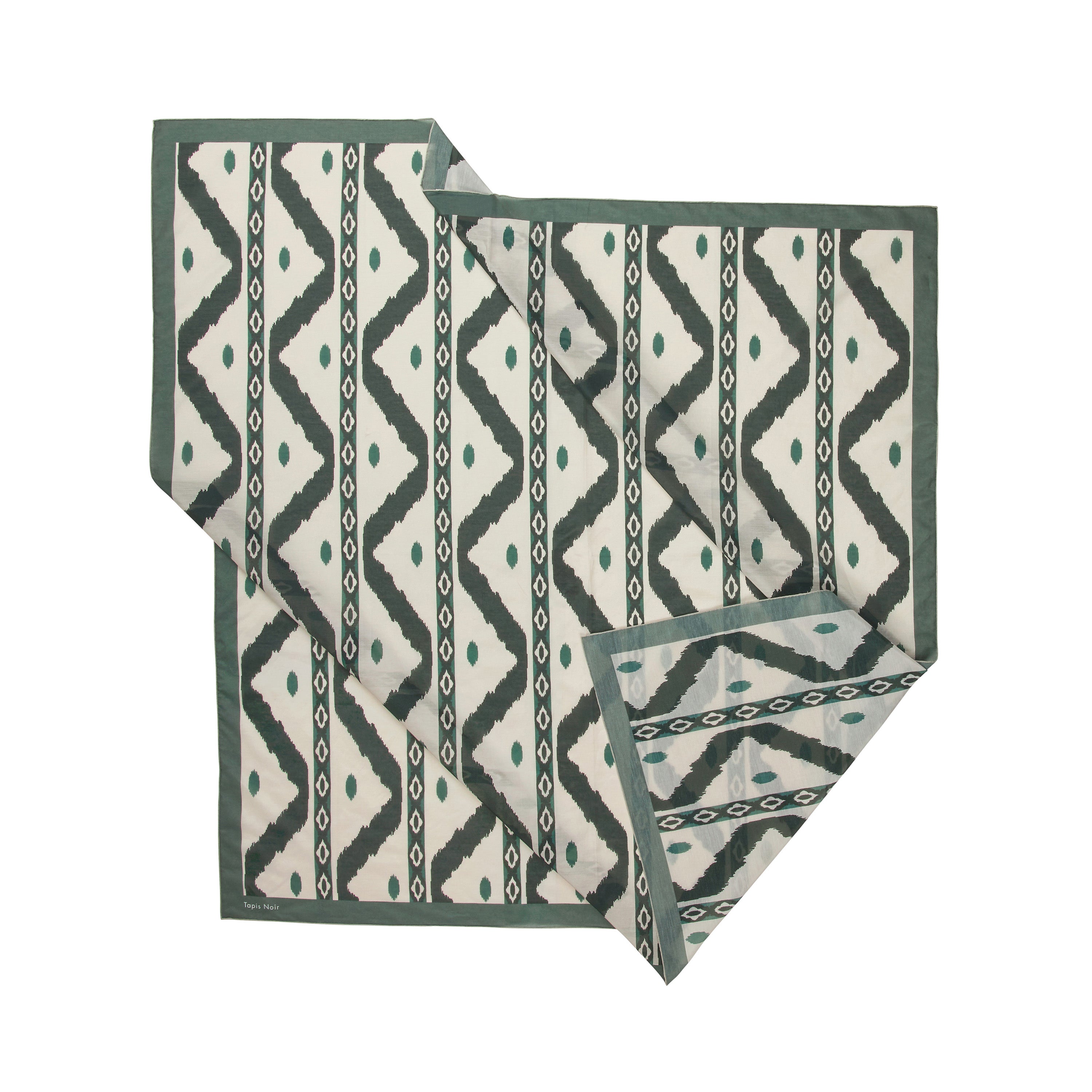 Tapis Noir Large Light Green Wave Scarf Light Large Green