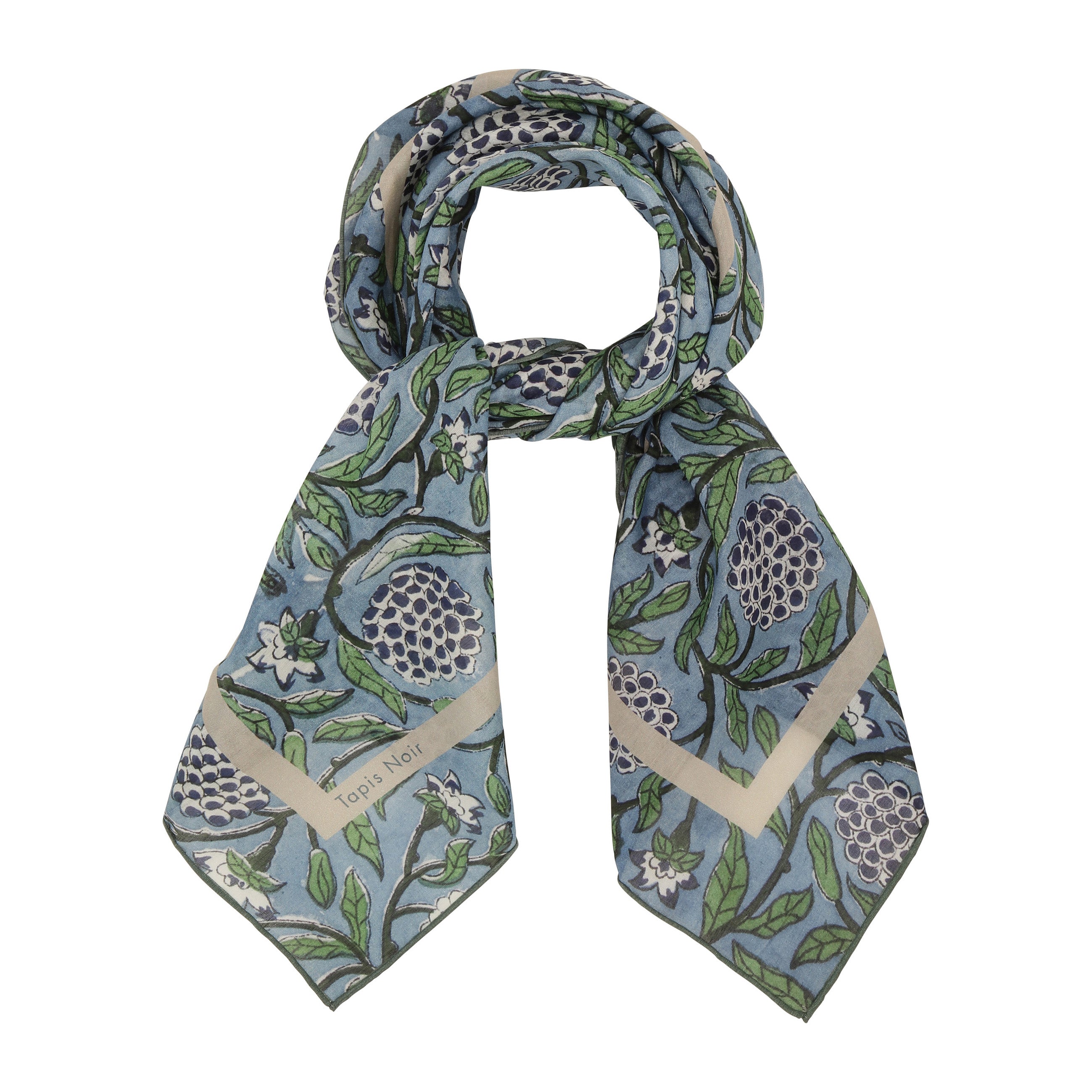Tapis Noir Light Blue Swirl Scarf Light Light Blue