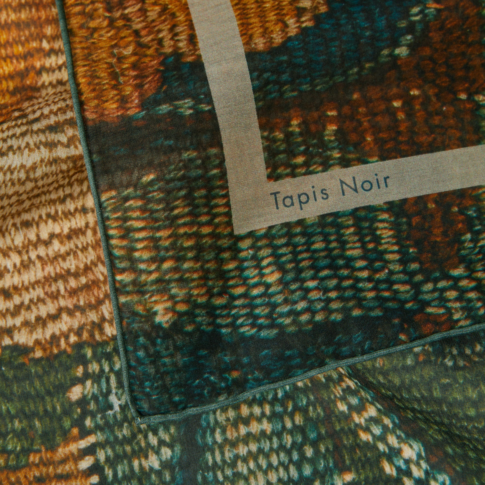 Tapis Noir Light Lemon Tapestry Scarf Light Green