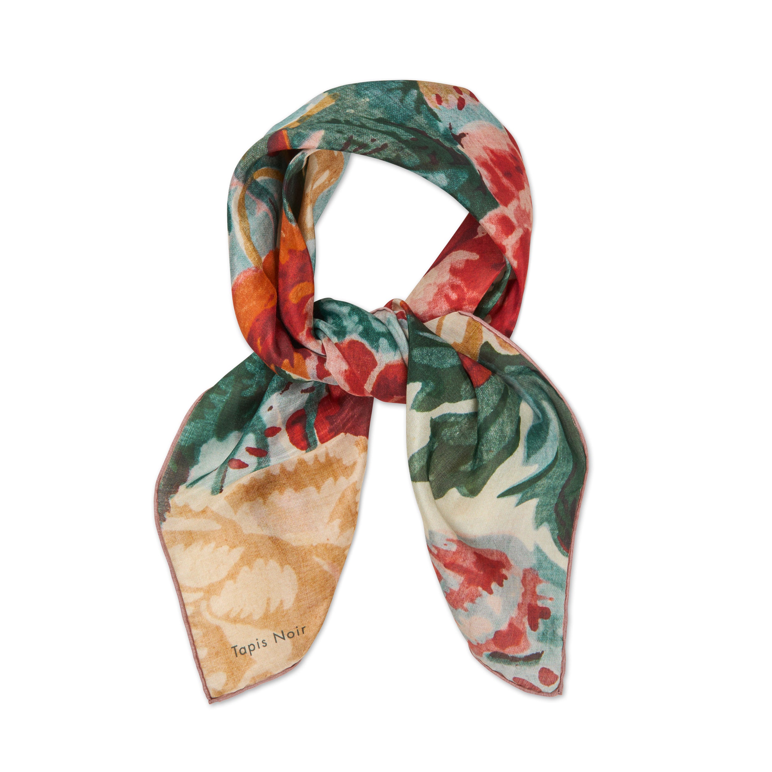 Tapis Noir Light Multicolor Flower Scarf Light Multicolor