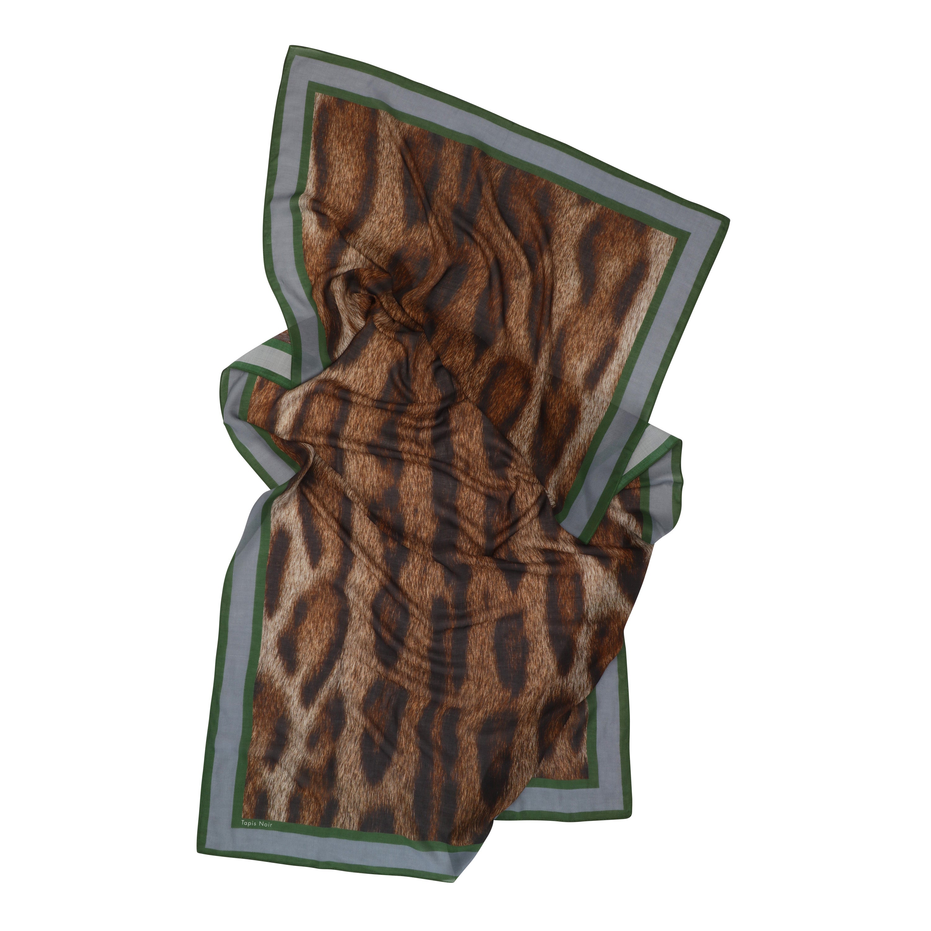 Tapis Noir Long Ozelot Scarf Long Animalprint