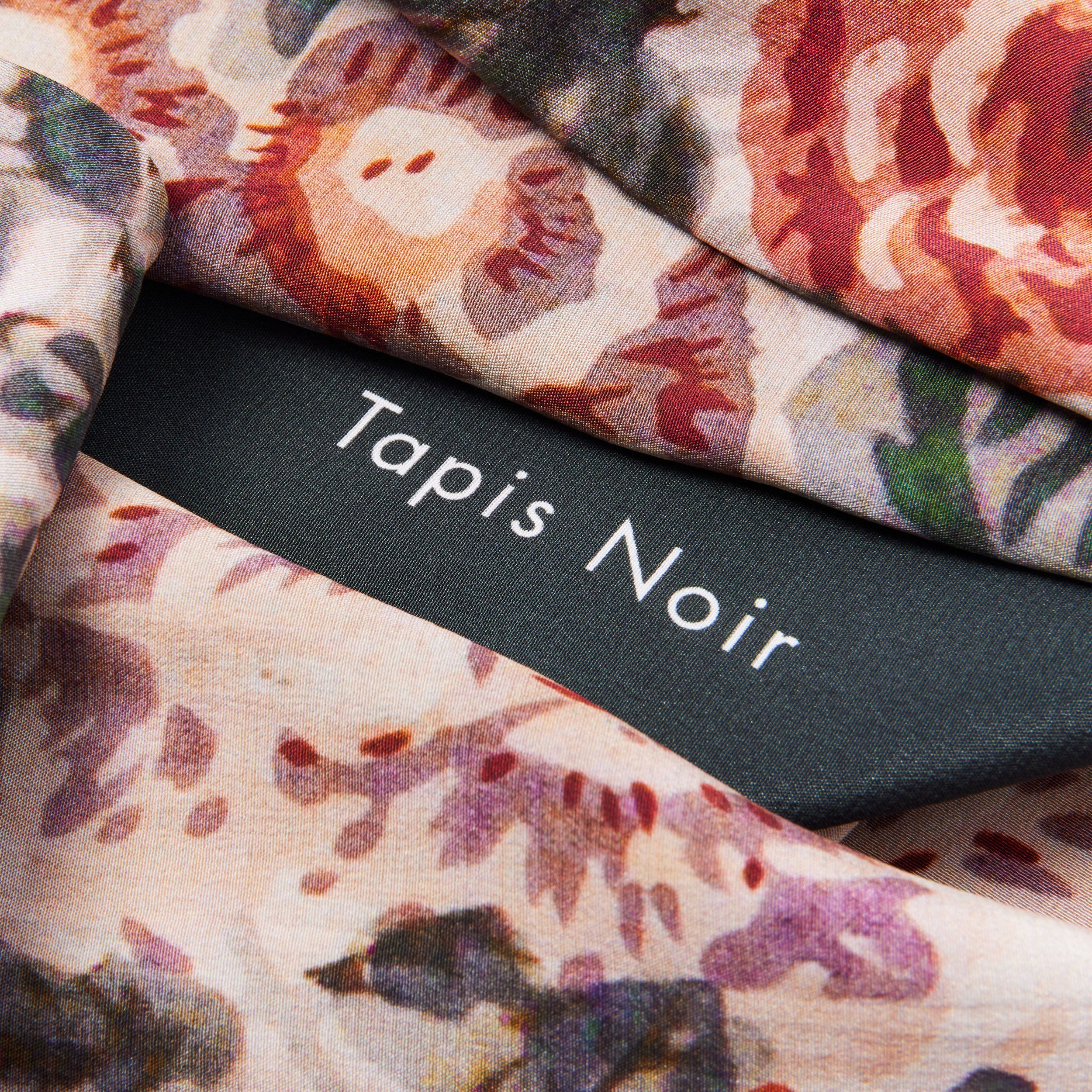 Tapis Noir Slim Warm Flower Scarf Slim Multicolor