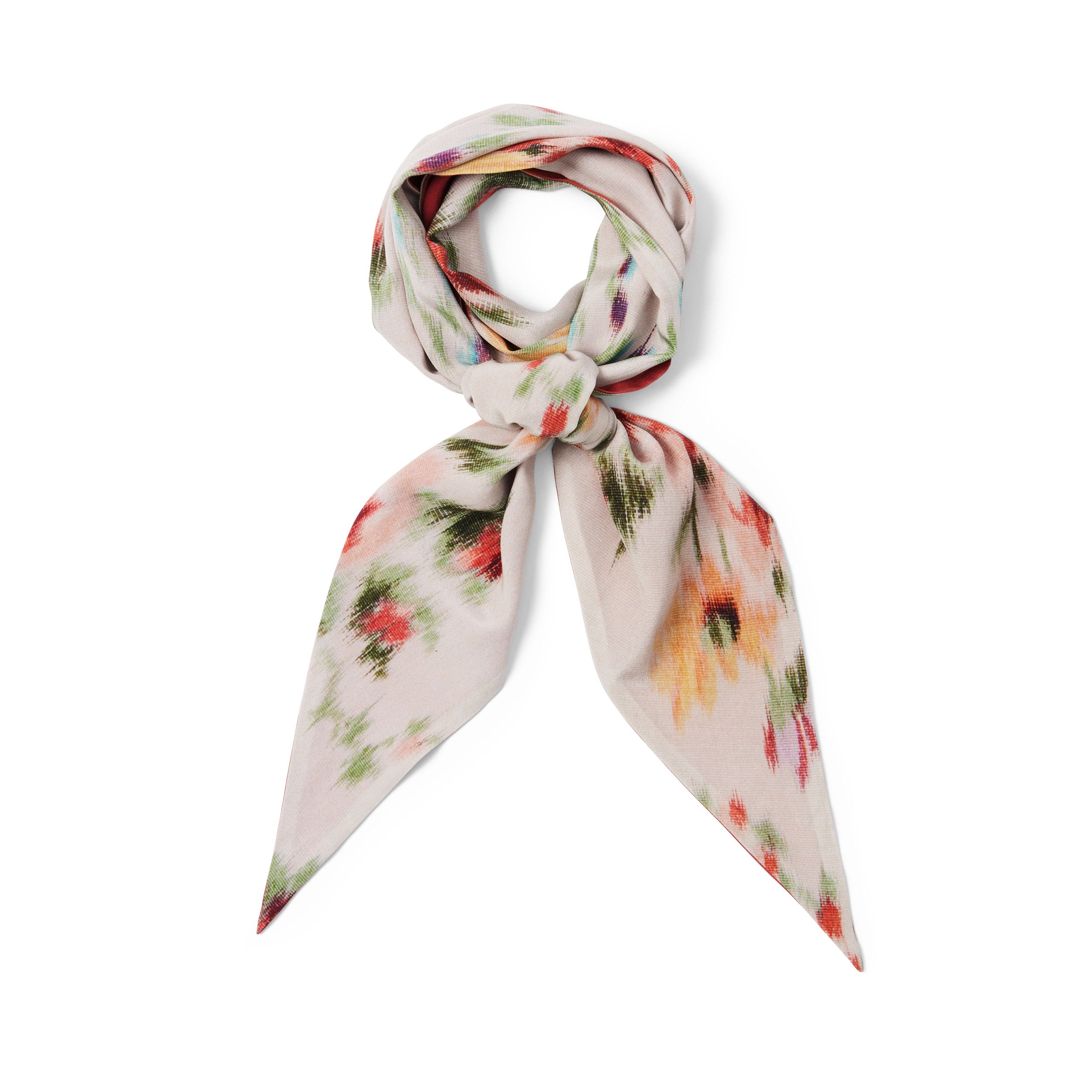 Tapis Noir Slim White Flower Scarf Slim Multicolor