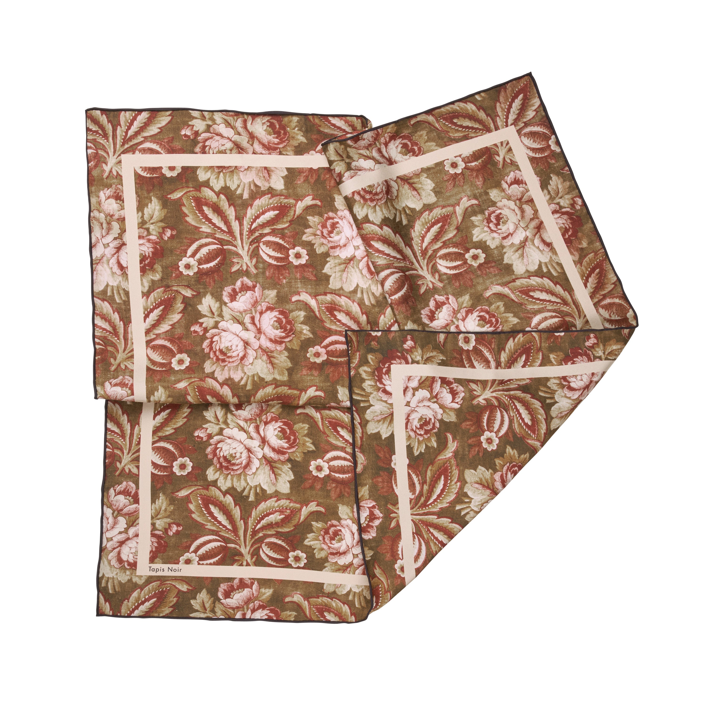 Tapis Noir Small Classical Golden Bloom Scarf Small Classical Beige