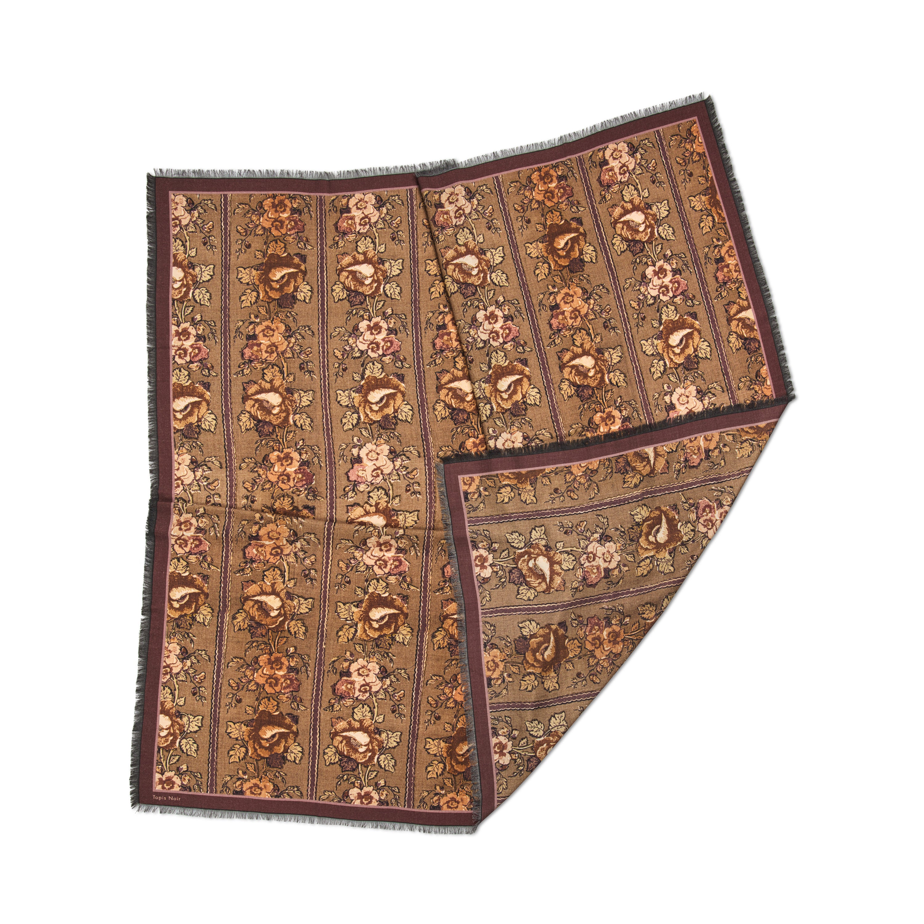 Tapis Noir Wool Large Gaia Scarf Wool Large Brown