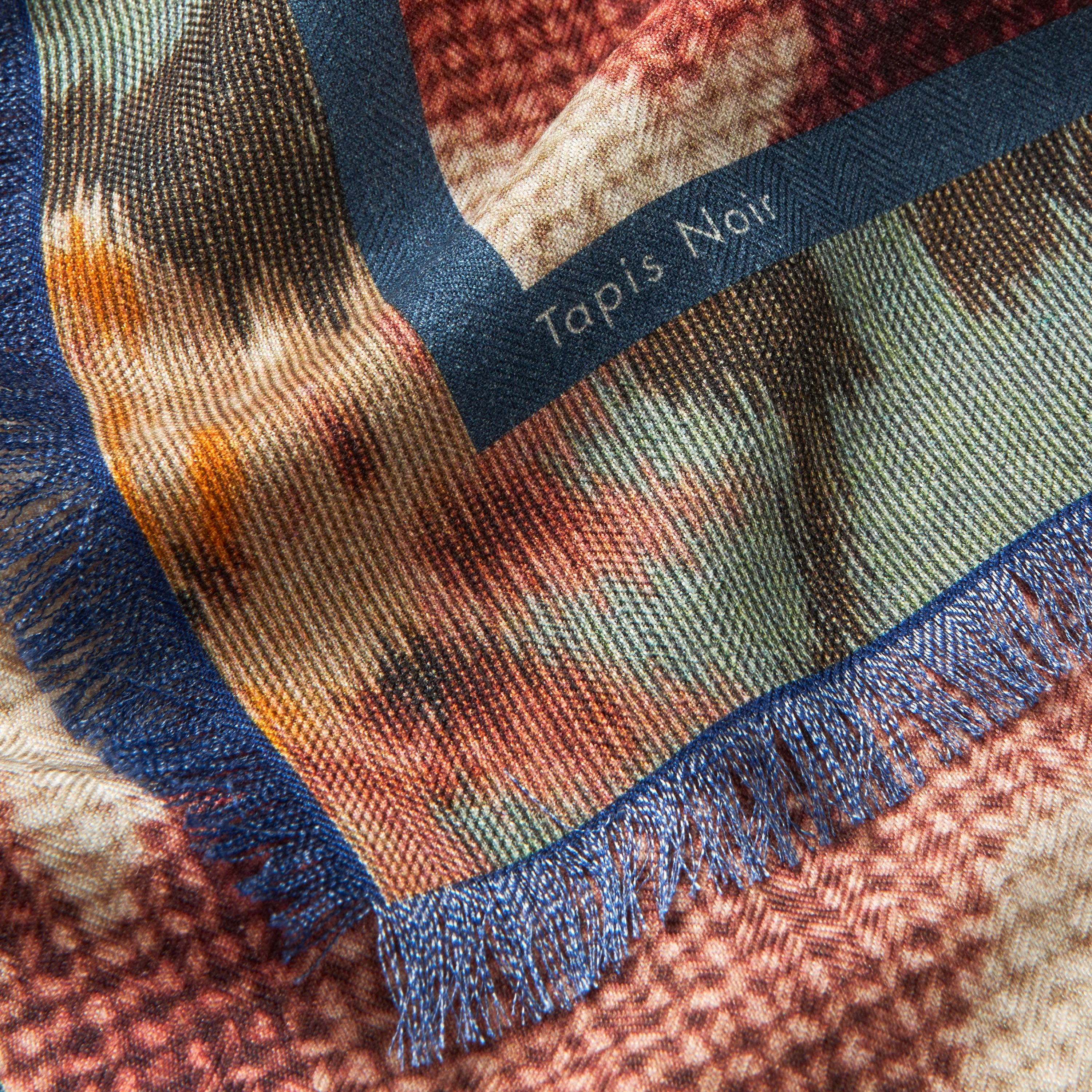 Tapis Noir Wool Small Goldie Scarf Wool Small Blue