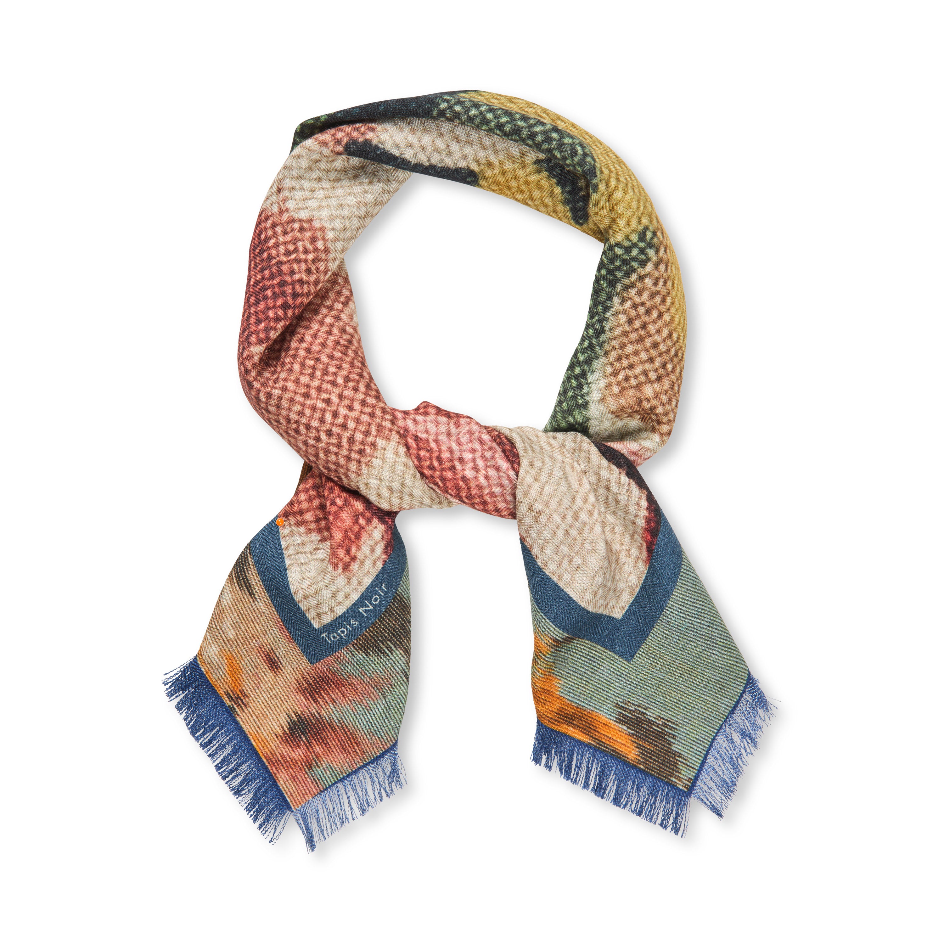 Tapis Noir Wool Small Goldie Scarf Wool Small Blue