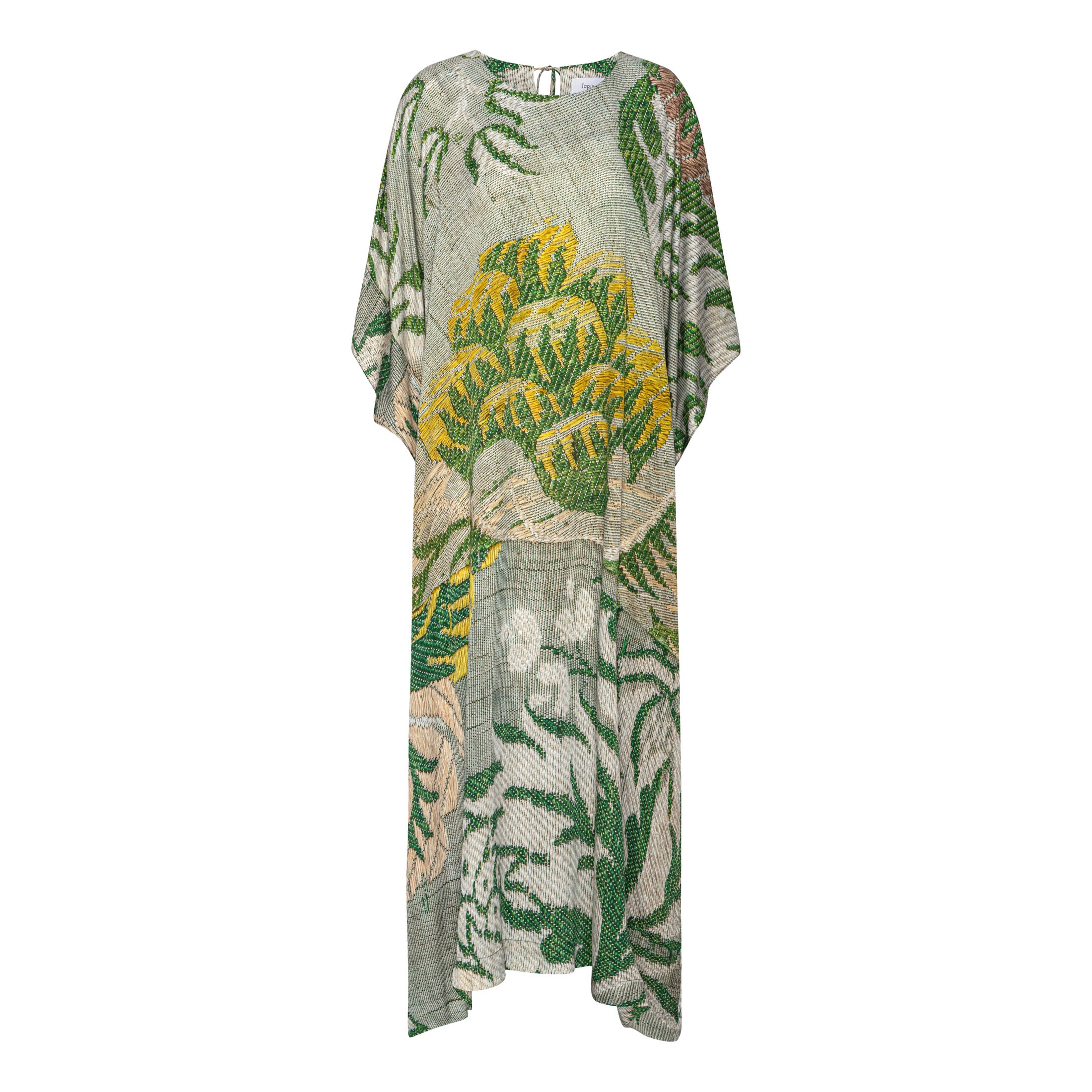 Tapis Noir Alexandra Large Kaftan Dress Grey