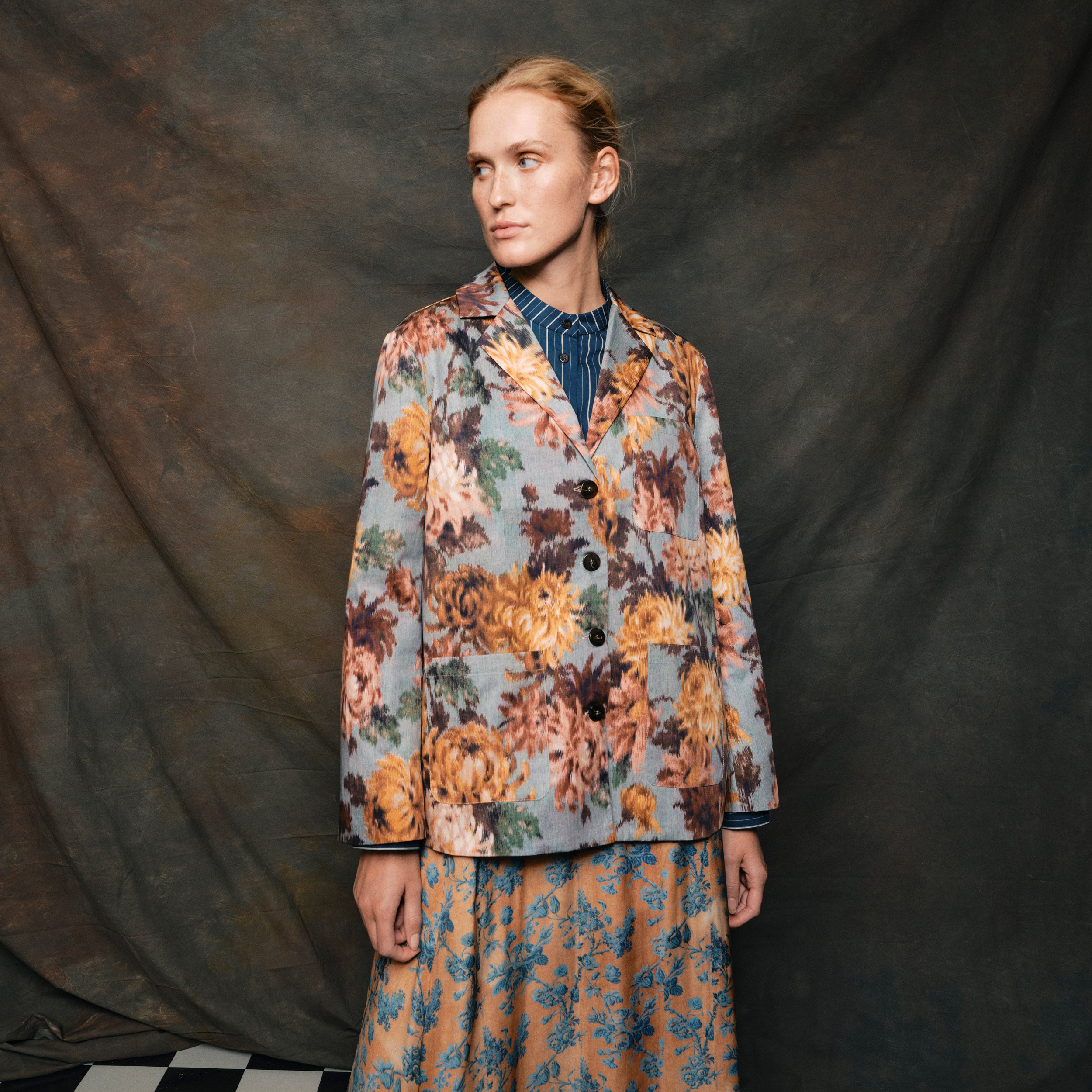 Tapis Noir Becca Cotton Blazer - Sky blue Jacket Blue