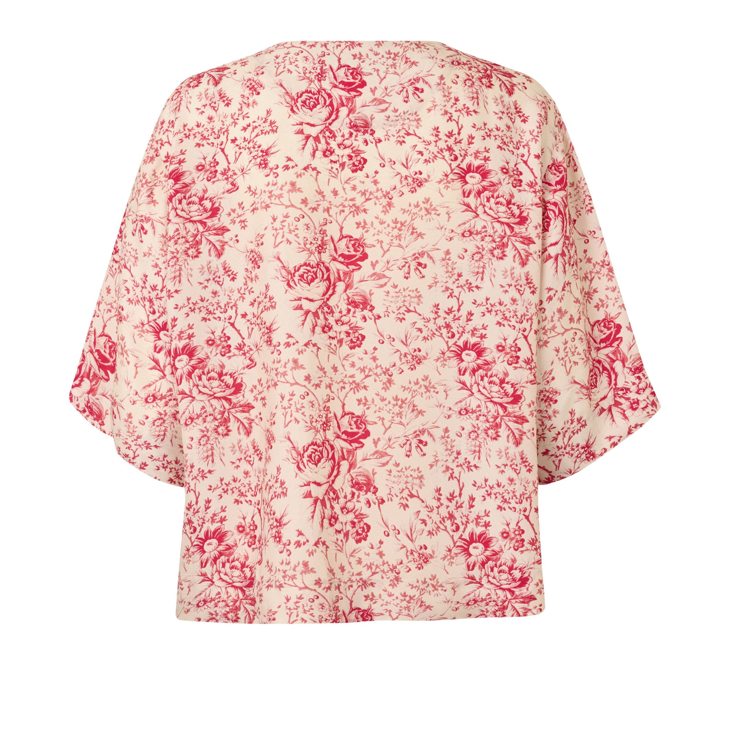 Tapis Noir Cali Silk Top - Pink Top Red