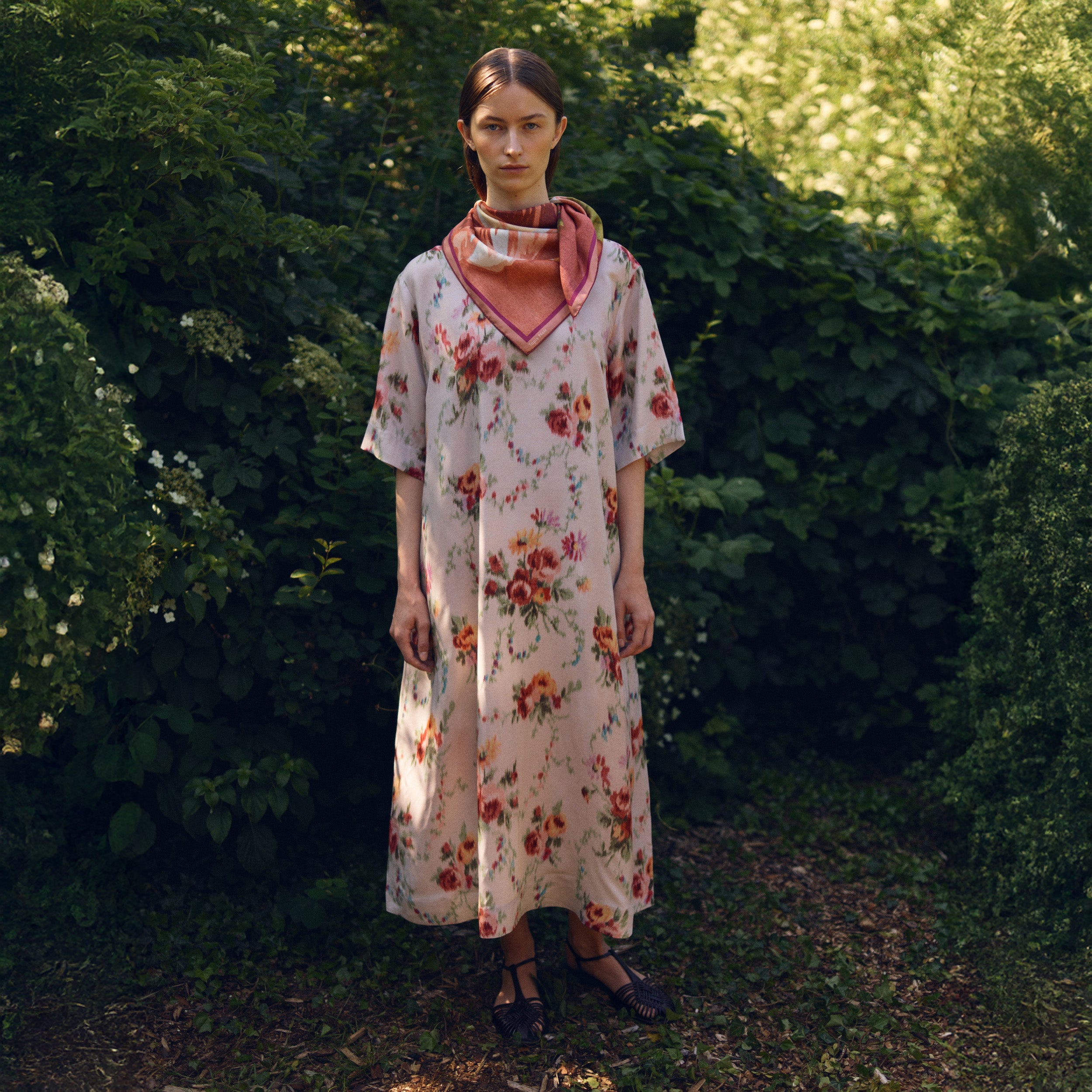 Tapis Noir Camille Silk Dress - White Dress White