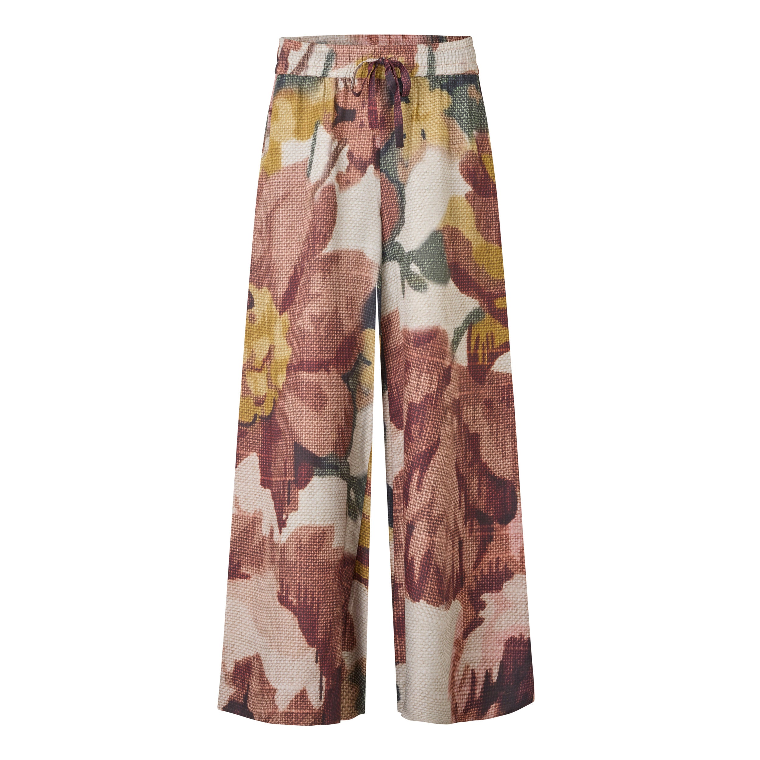 Tapis Noir Cara Silk Palazzo Pants - Dusty Pants Dusty