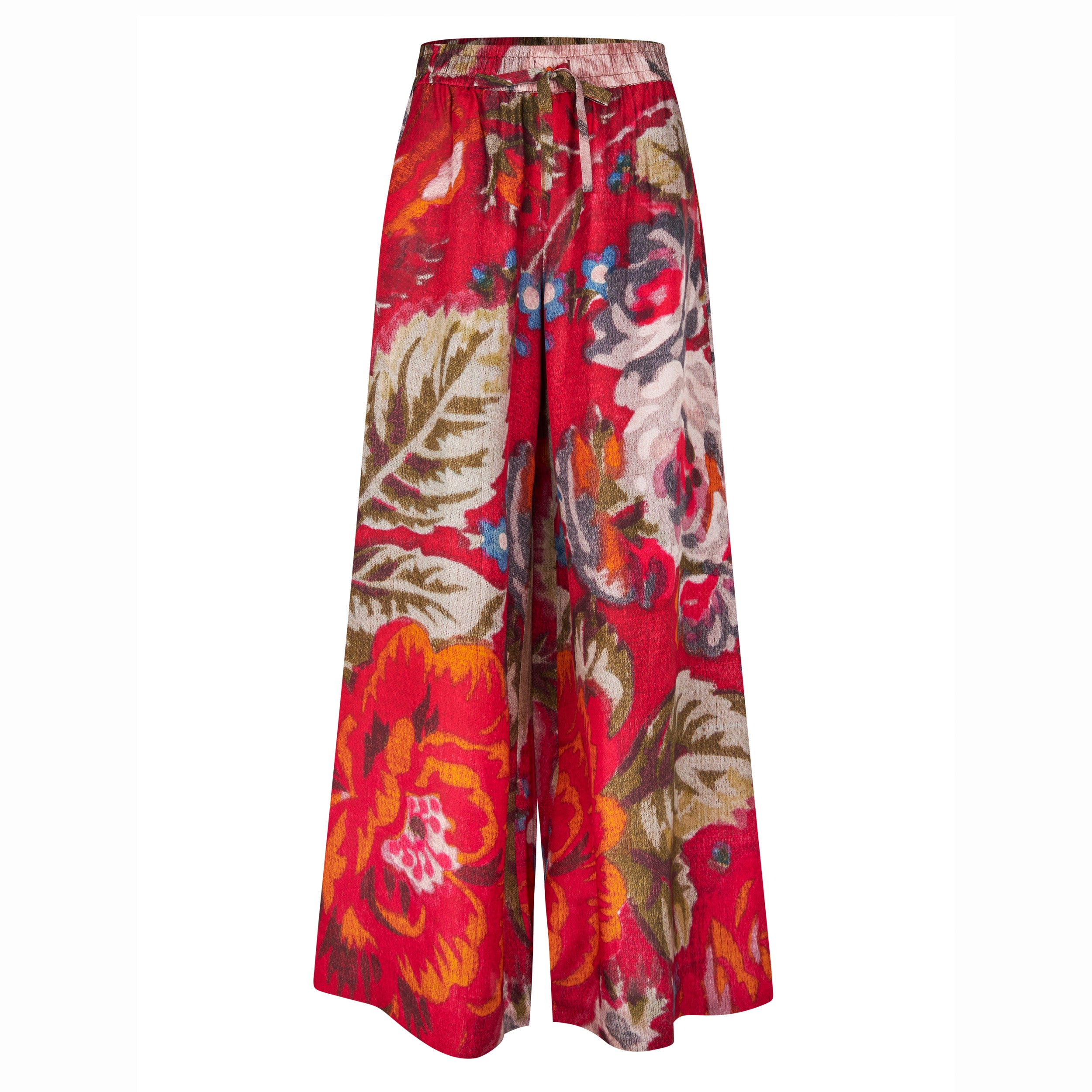 Tapis Noir Cara Silk Palazzo Pants - Pink Pants Pink