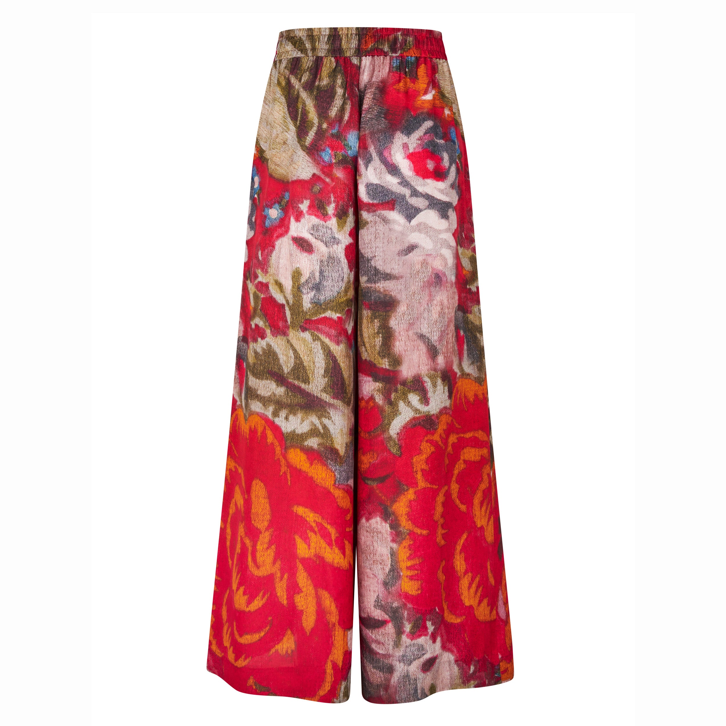 Tapis Noir Cara Silk Palazzo Pants - Pink Pants Pink