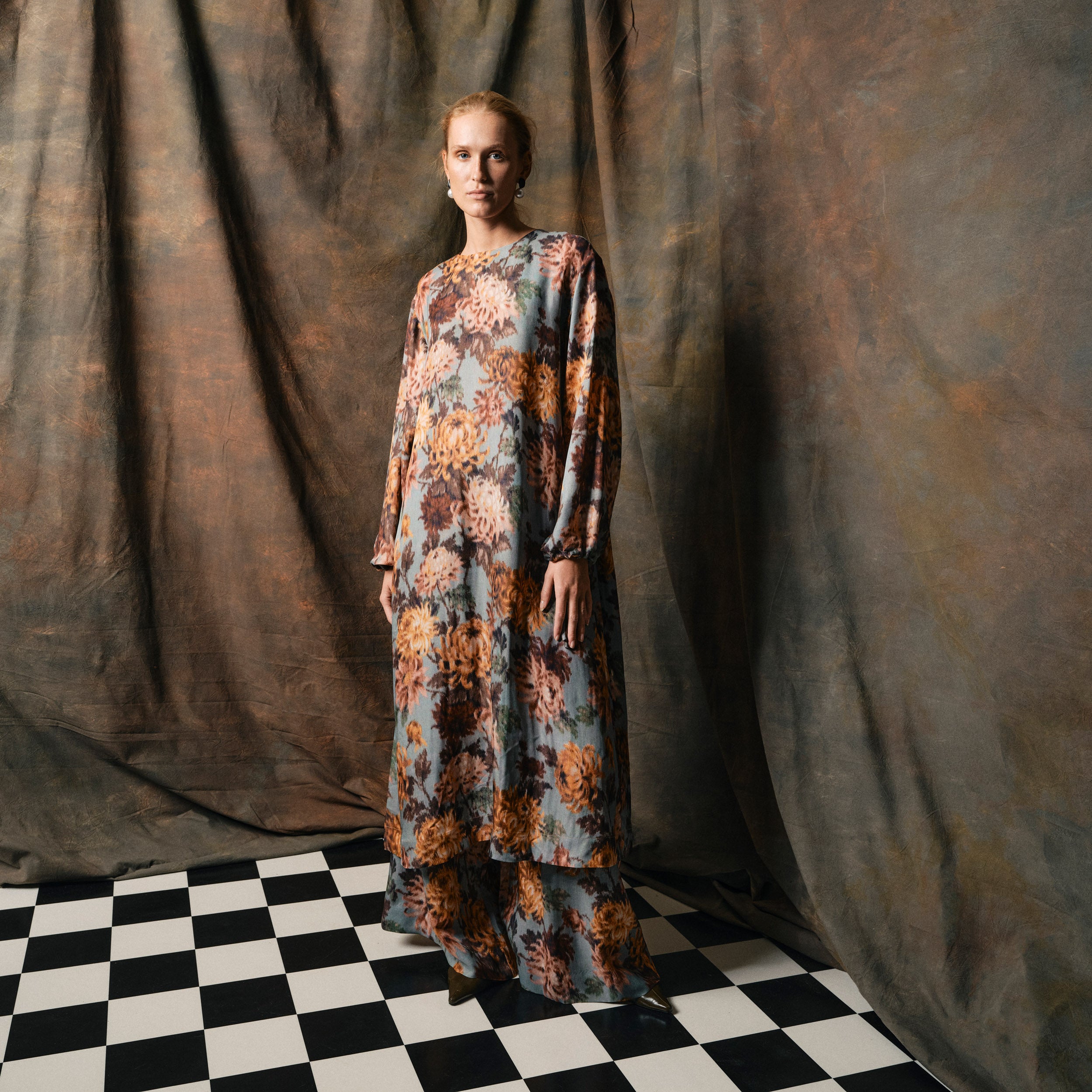 Tapis Noir Cara Silk Palazzo Pants - Sky blue Pants Blue
