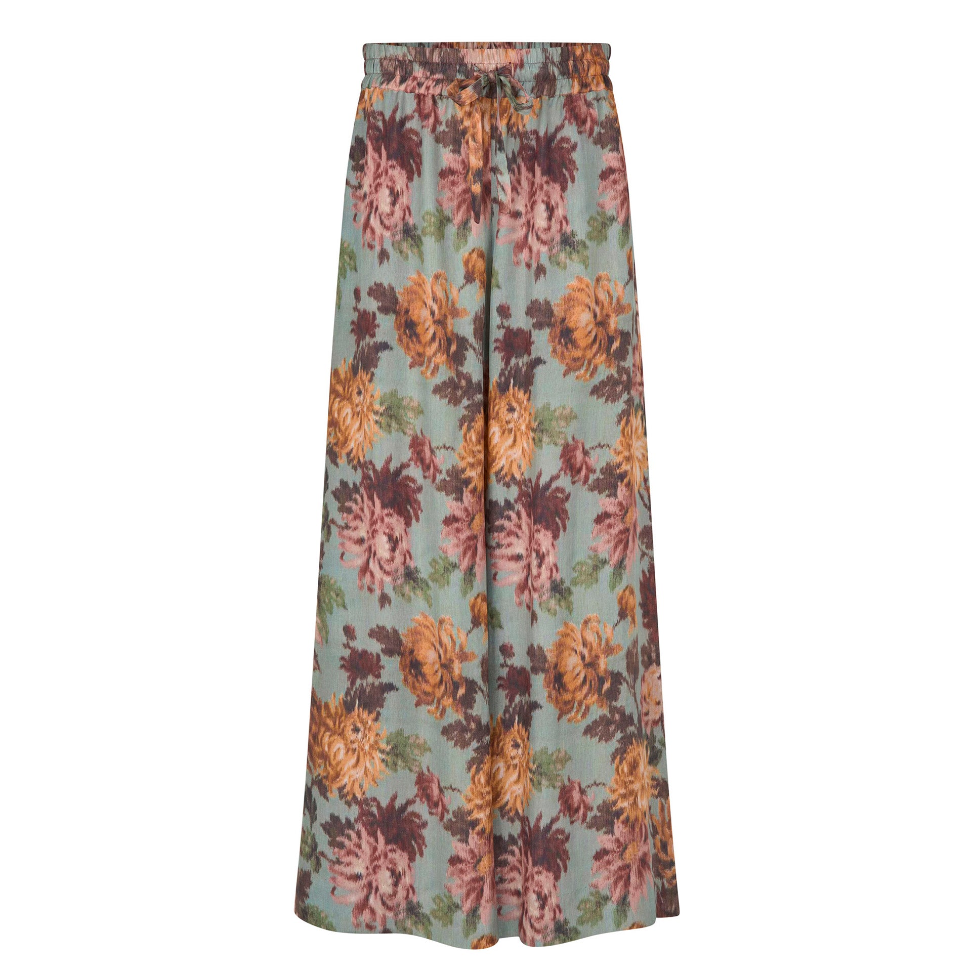Tapis Noir Cara Silk Palazzo Pants - Sky blue Pants Blue