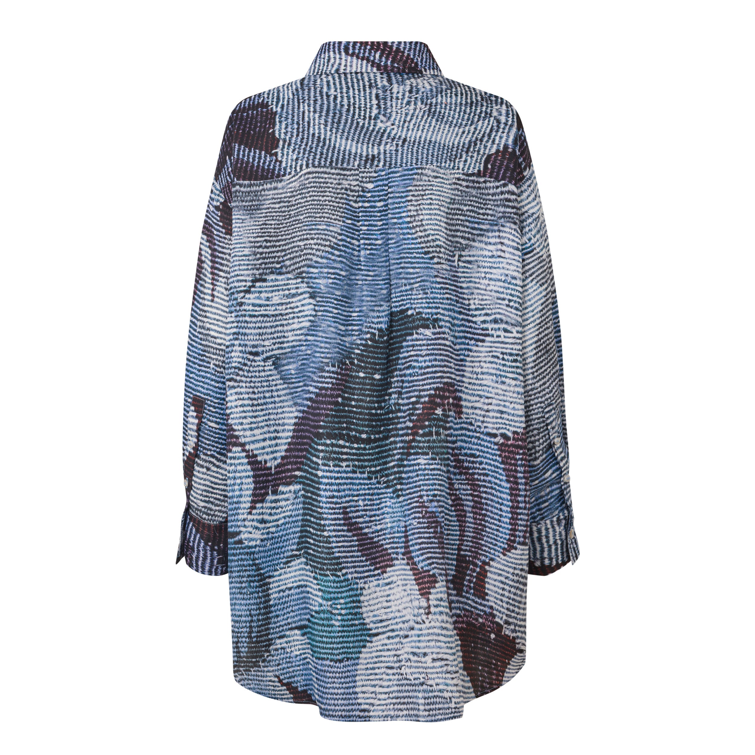 Tapis Noir Carla Silk Shirt - Blue Shirt Blue