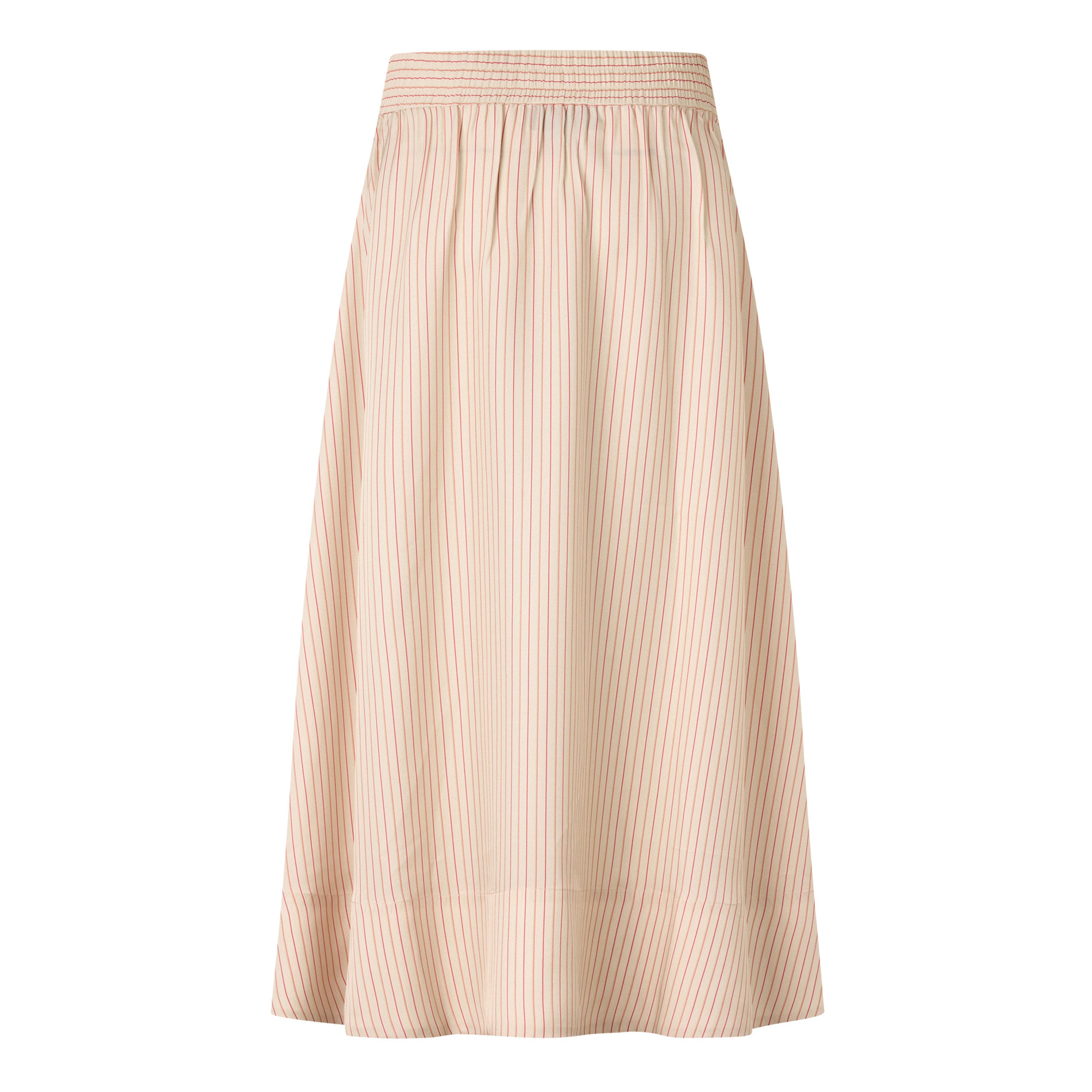 Tapis Noir Caroline Silk Skirt - Pink Stripe Skirt Pink Stripe