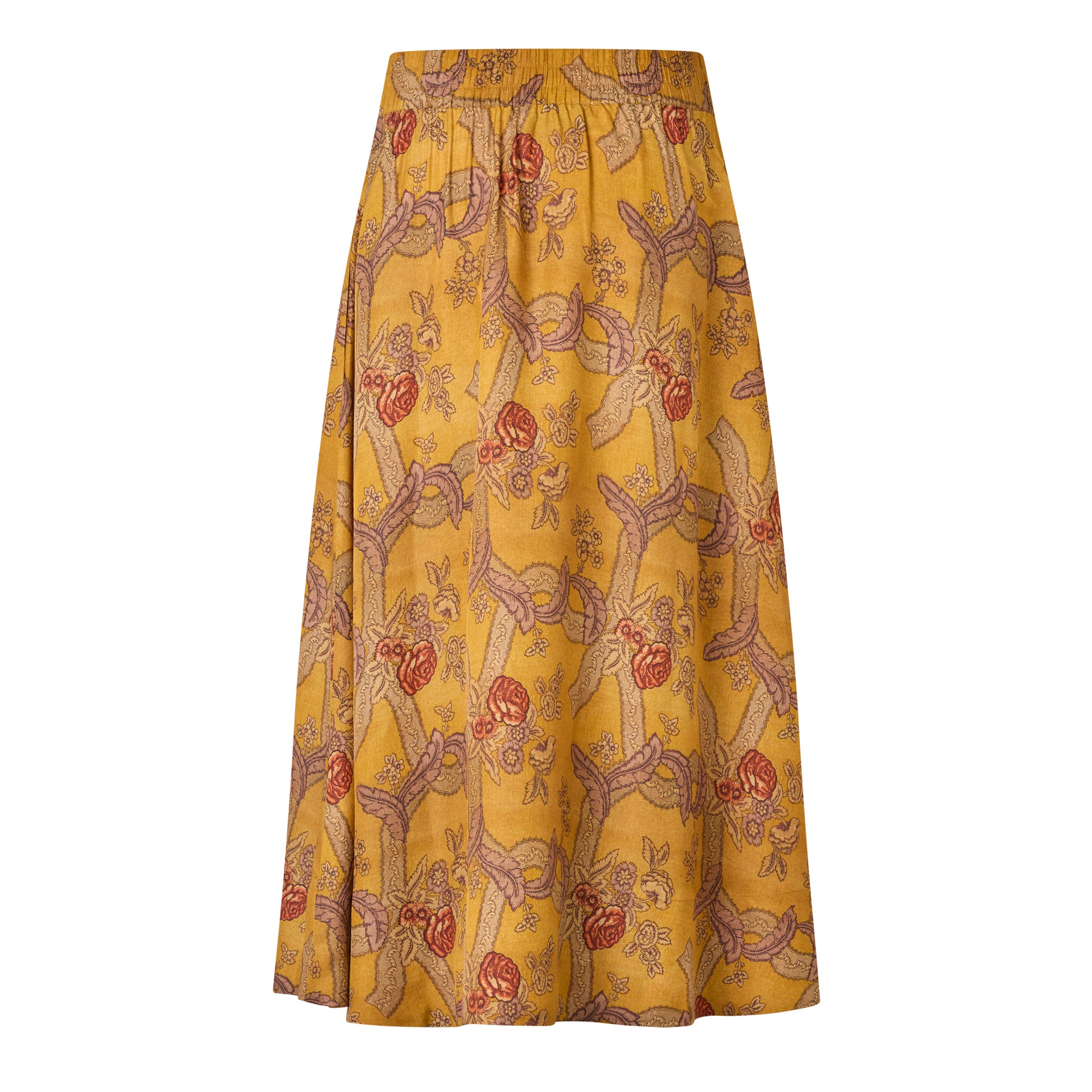 Tapis Noir Caroline Silk Skirt - Yellow Skirt Yellow