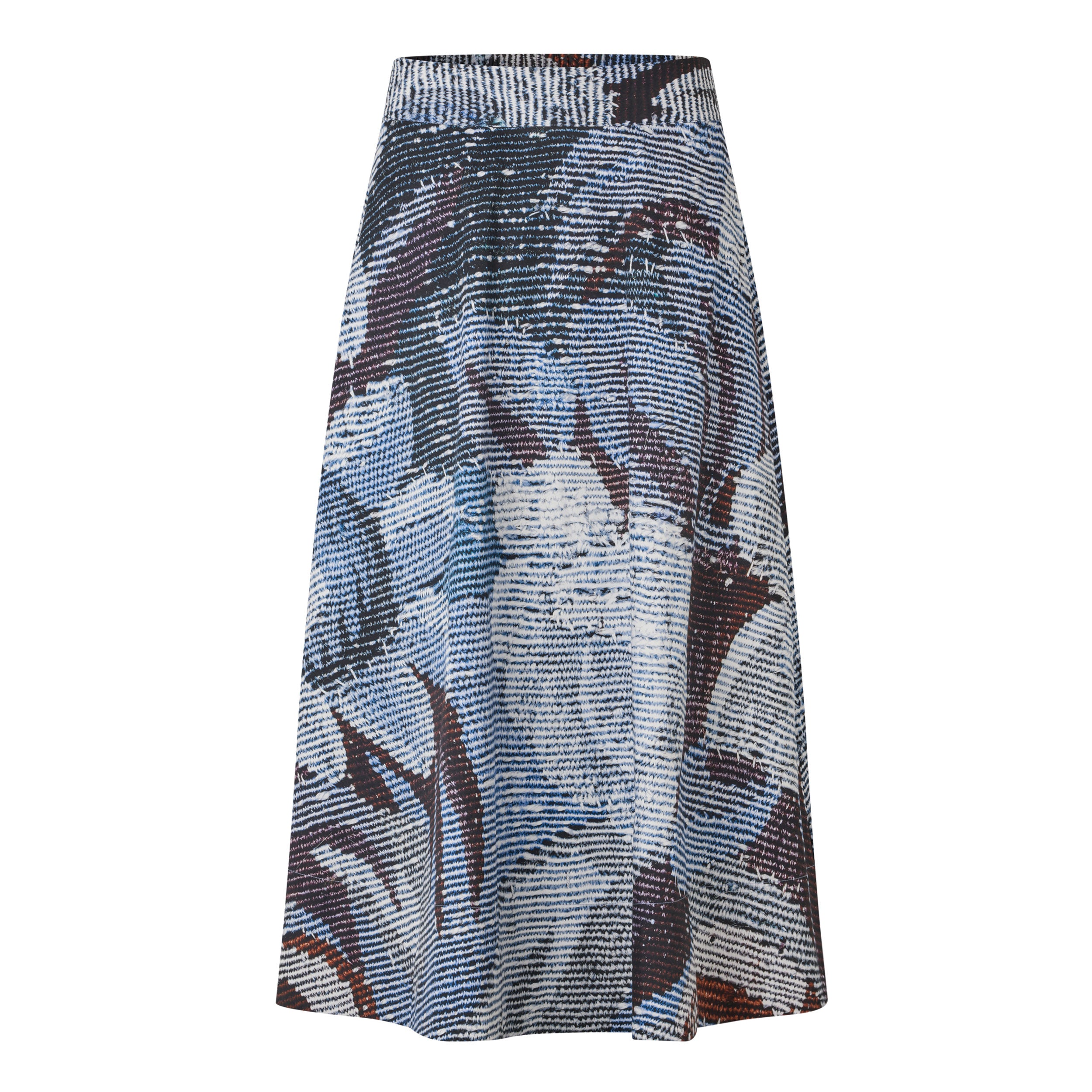 Tapis Noir Cate Cotton Skirt - Blue Skirt Blue