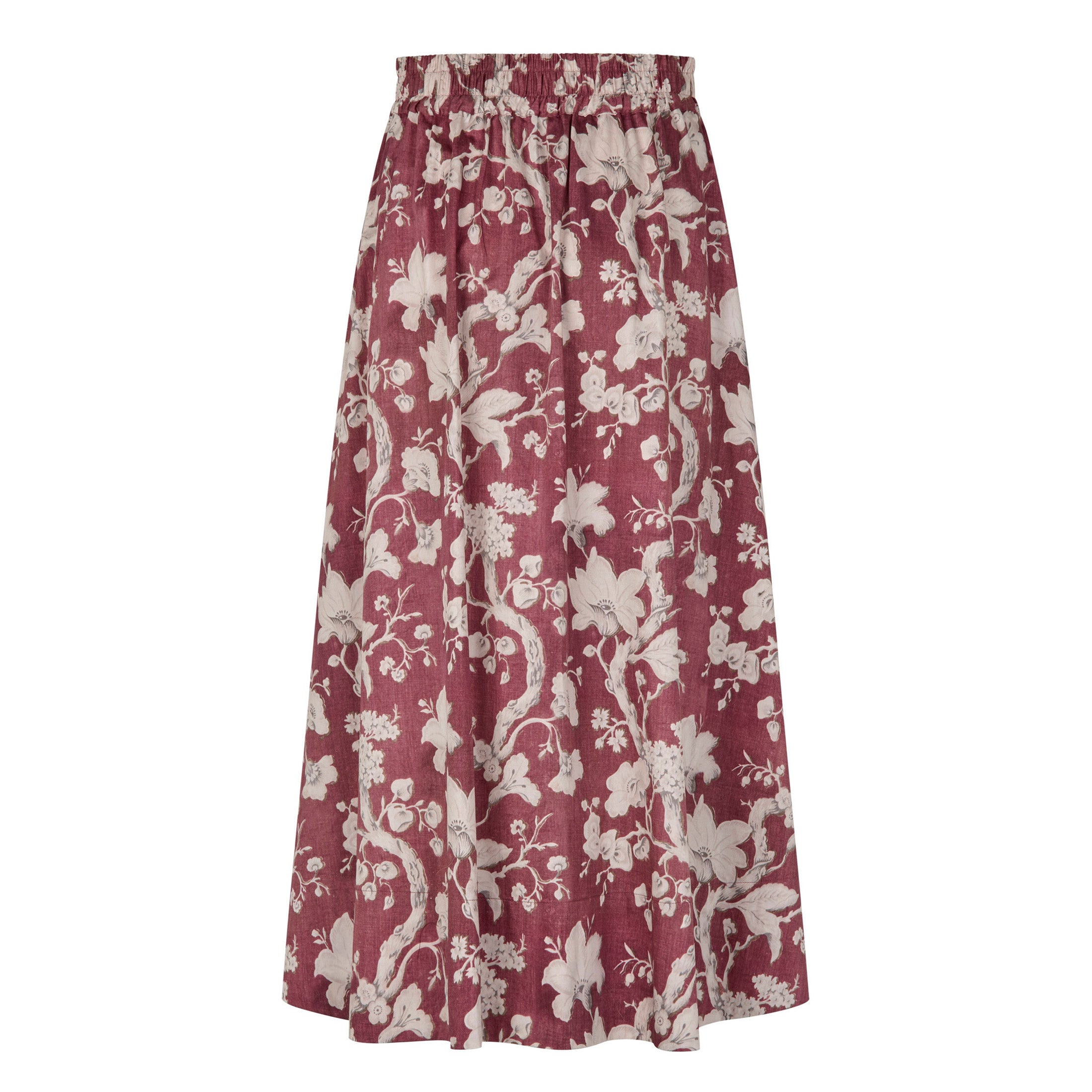 Tapis Noir Cate Cotton Skirt - Dark red Skirt Red