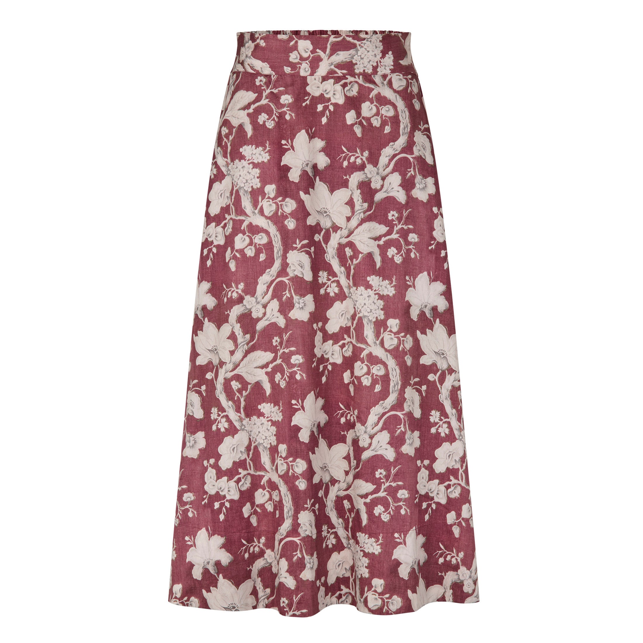 Tapis Noir Cate Cotton Skirt - Dark red Skirt Red